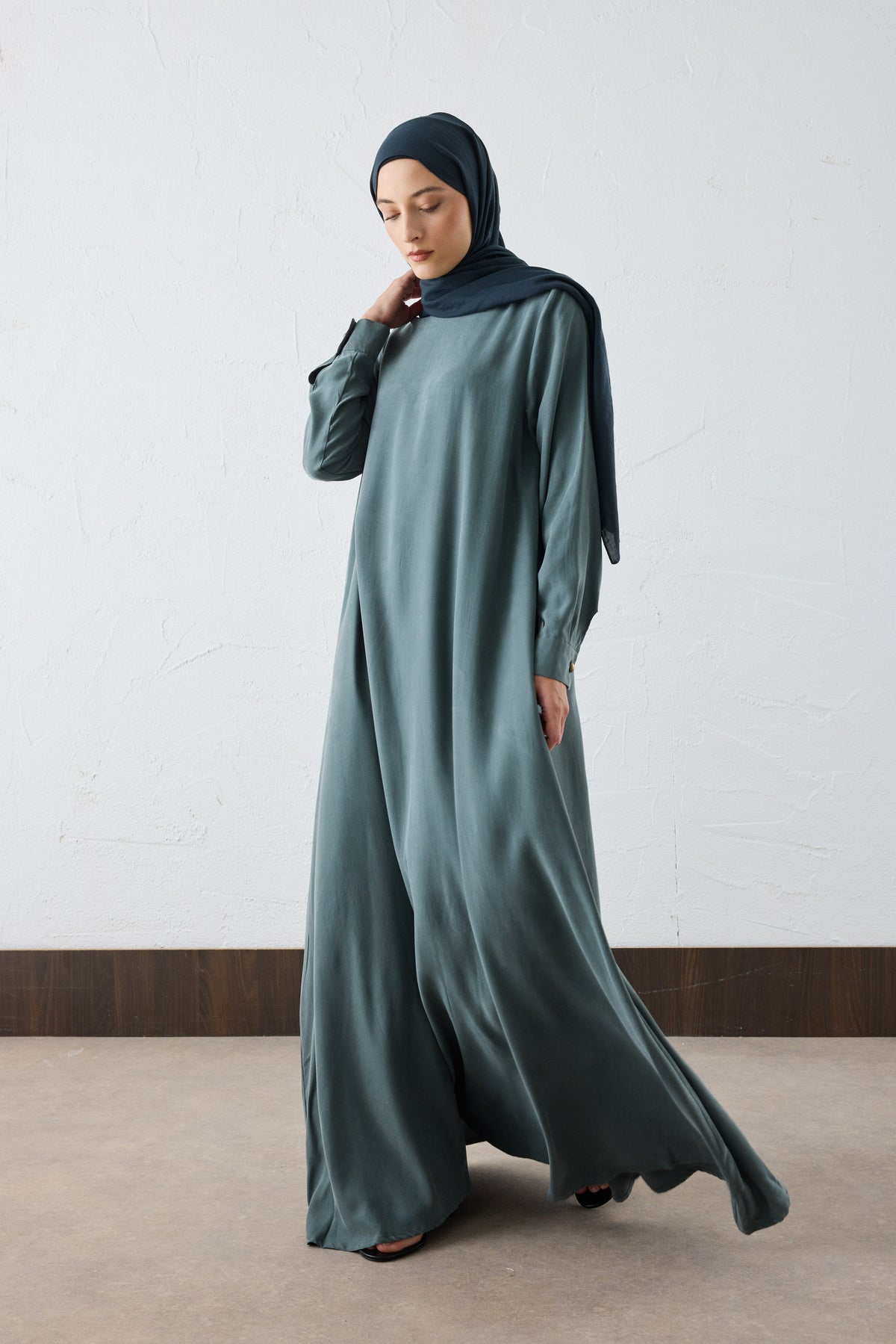 Lora Silk Cupro Maxi Kleid