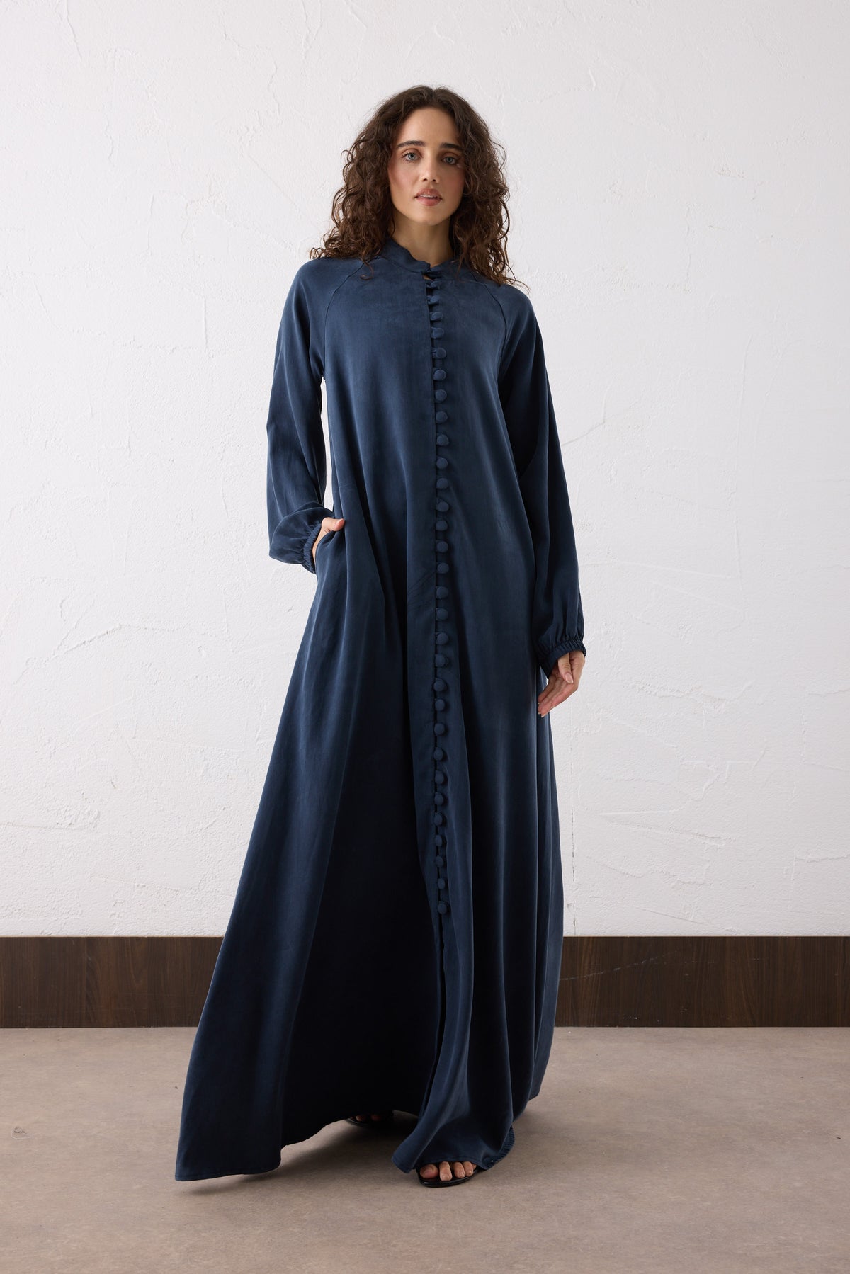 Nova Silk Cupra Maxi Kleid