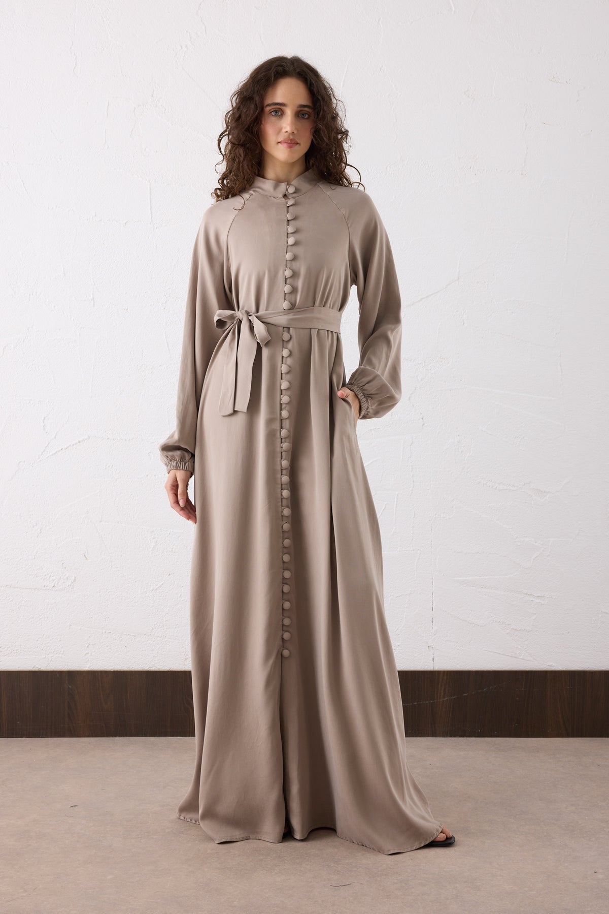 Nova Silk Cupra Maxi Kleid