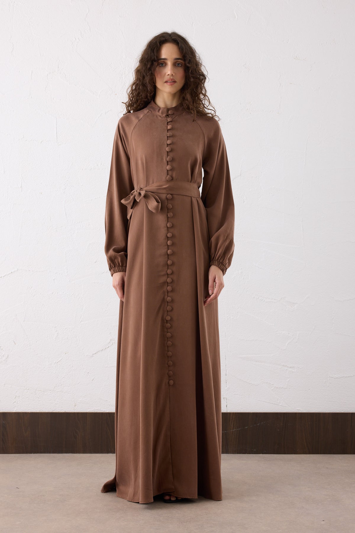 Nova Silk Cupra Maxi Kleid