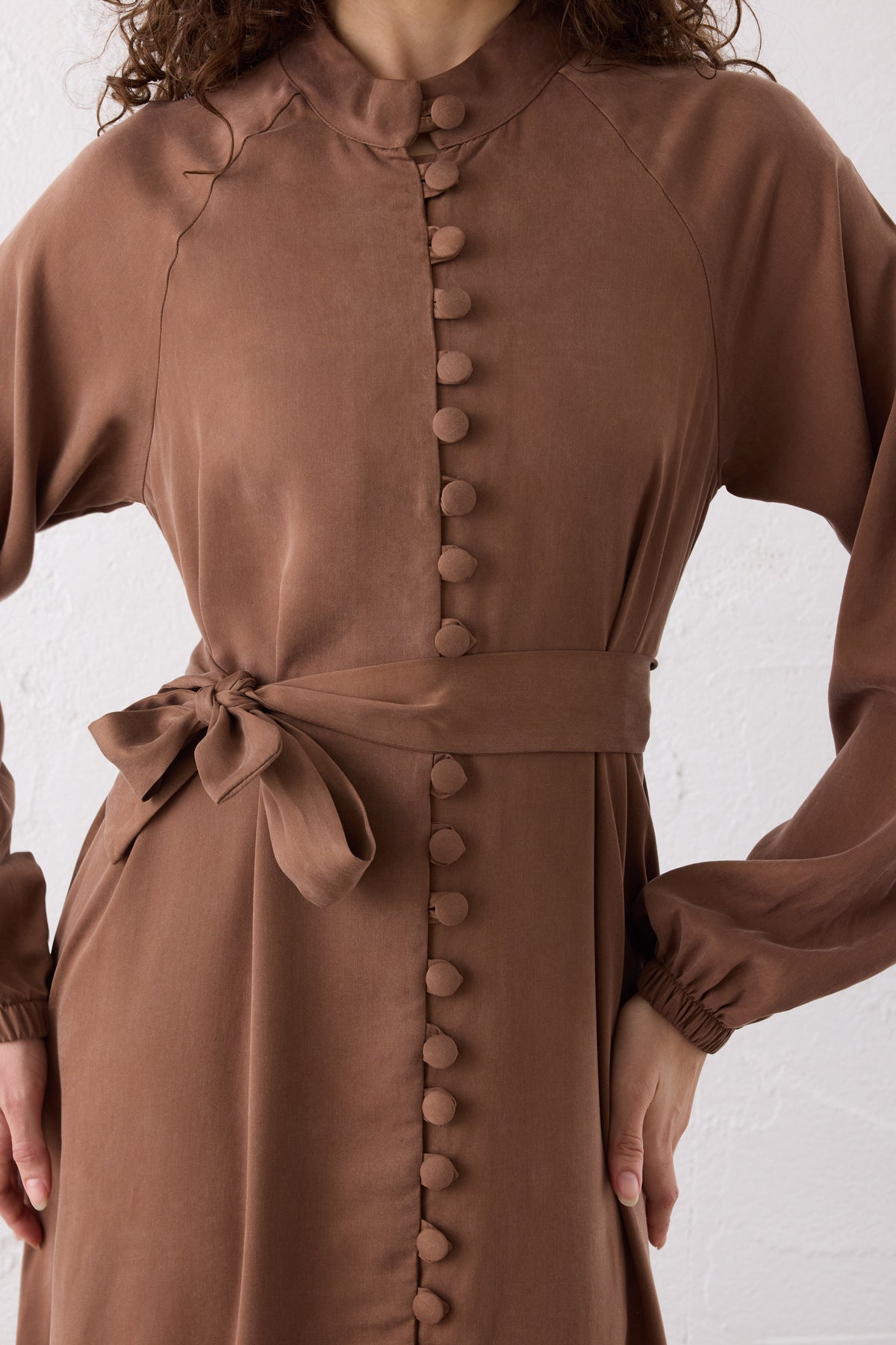 Nova Silk Cupra Maxi Kleid
