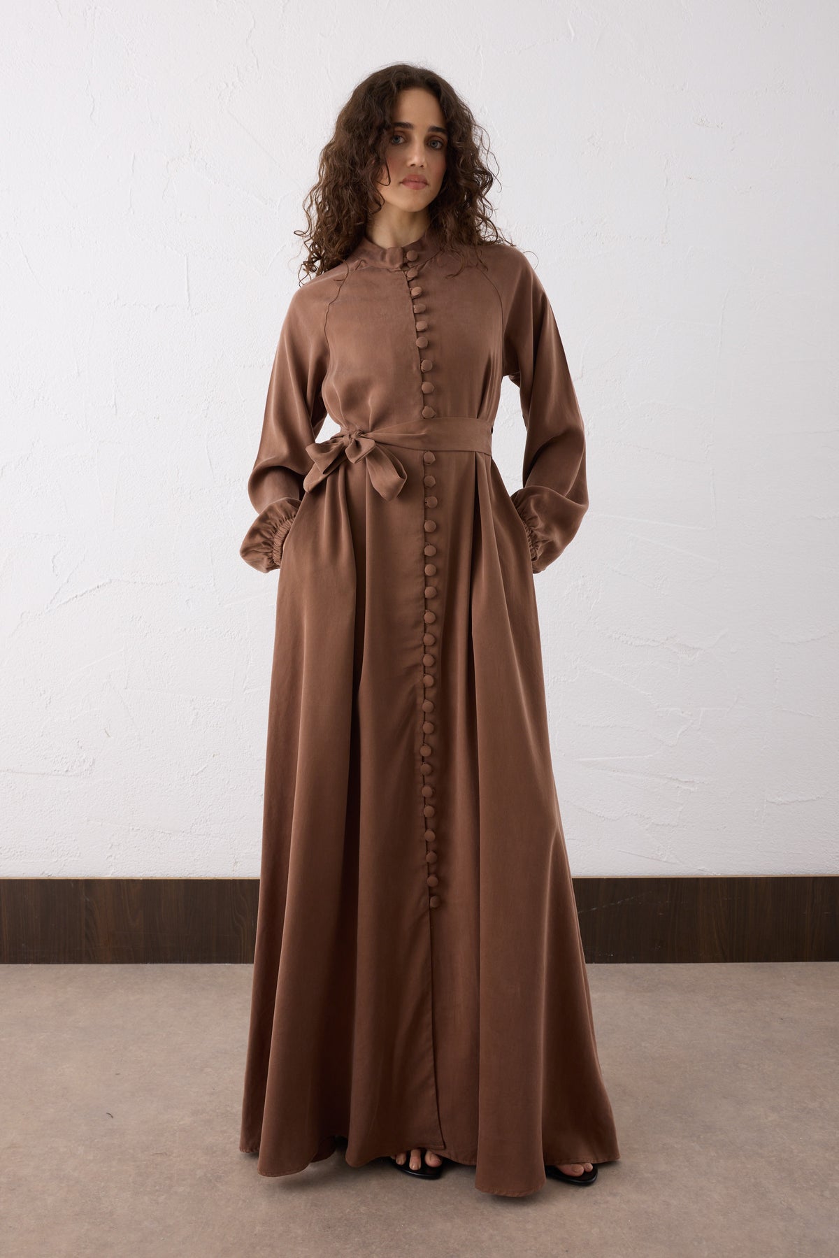 Nova Silk Cupra Maxi Kleid