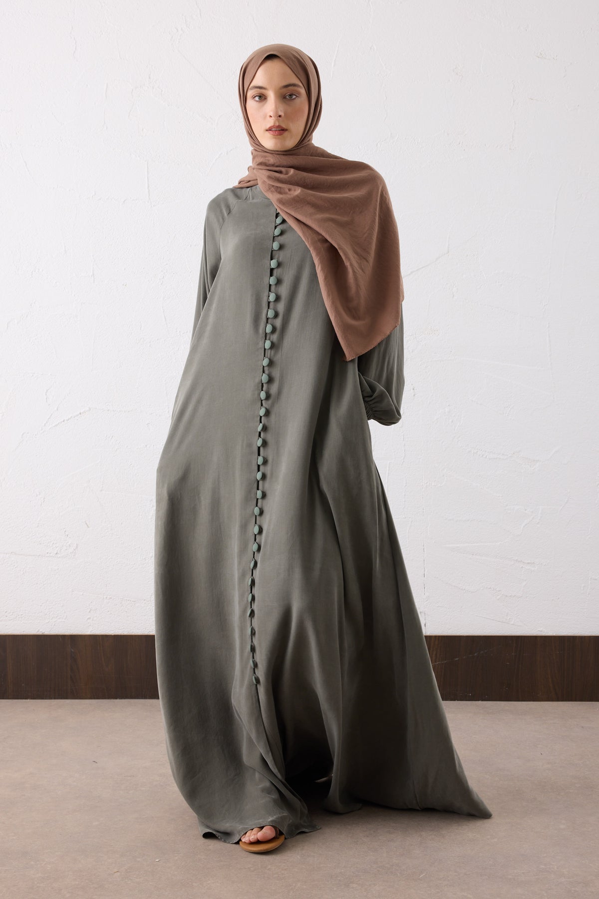 Nova Silk Cupra Maxi Kleid