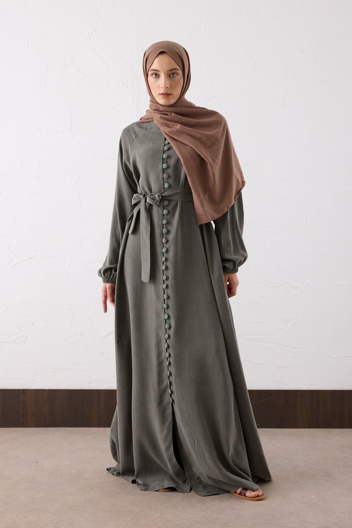 Nova Silk Cupra Maxi Kleid