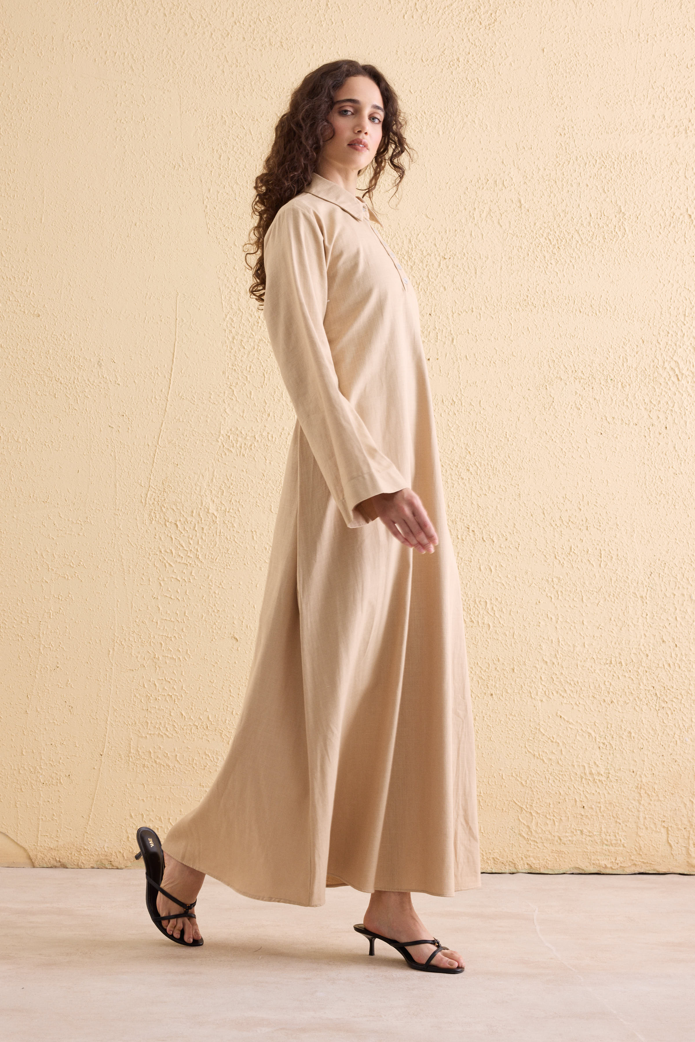 OASİS Leinen Maxi Kleid