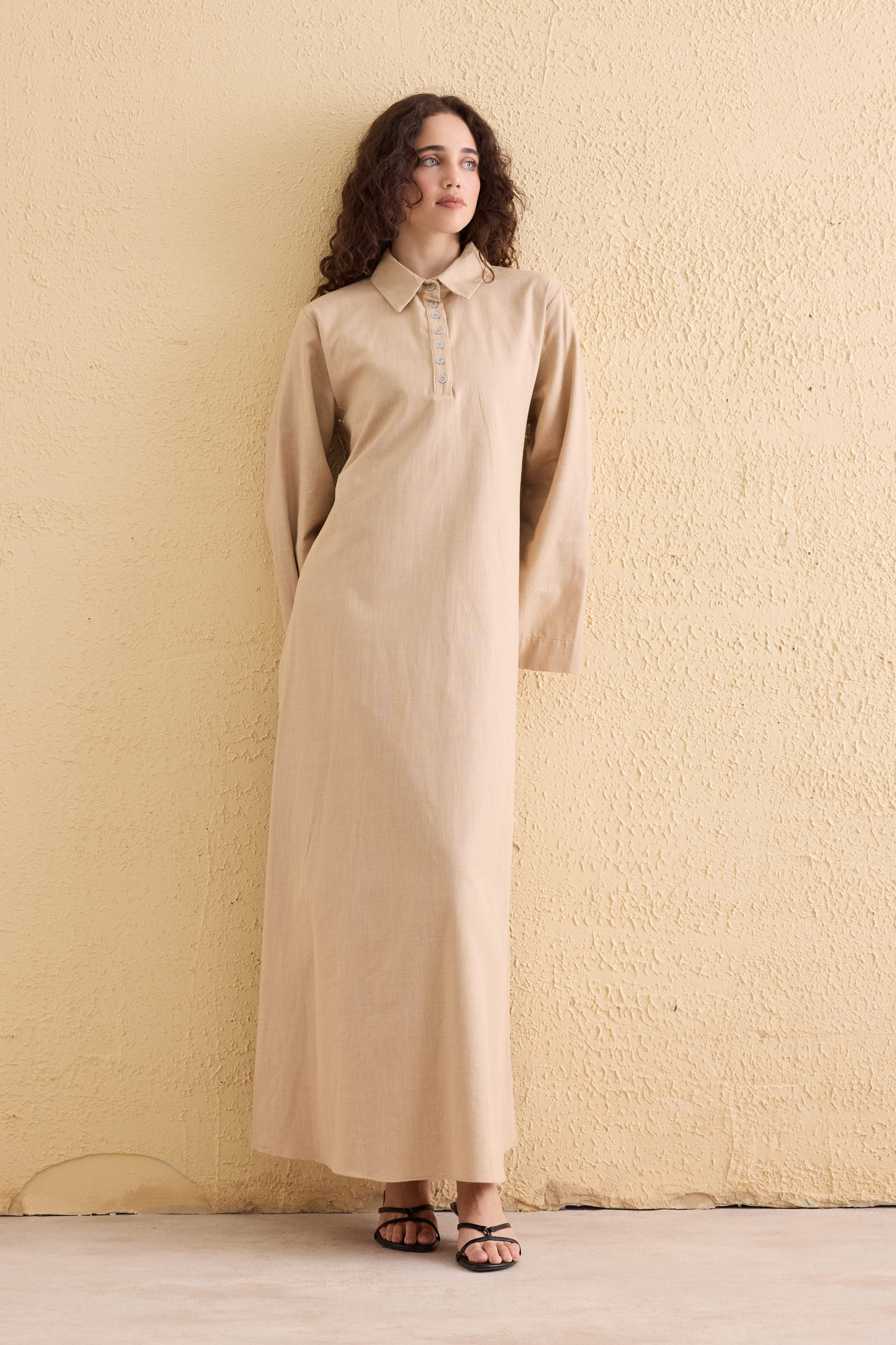 OASİS Leinen Maxi Kleid