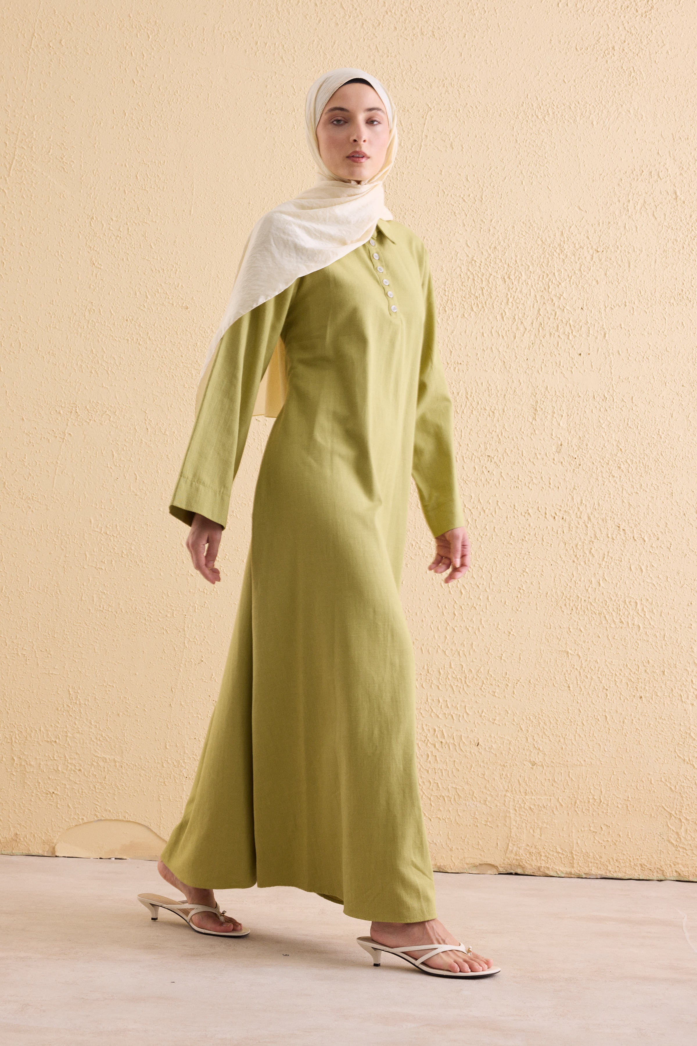OASİS Leinen Maxi Kleid