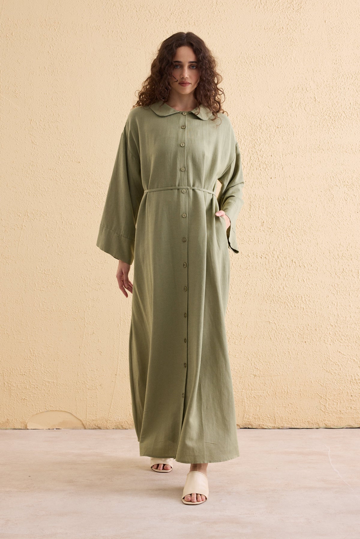 TERRA Leinen Hemdblusenkleid