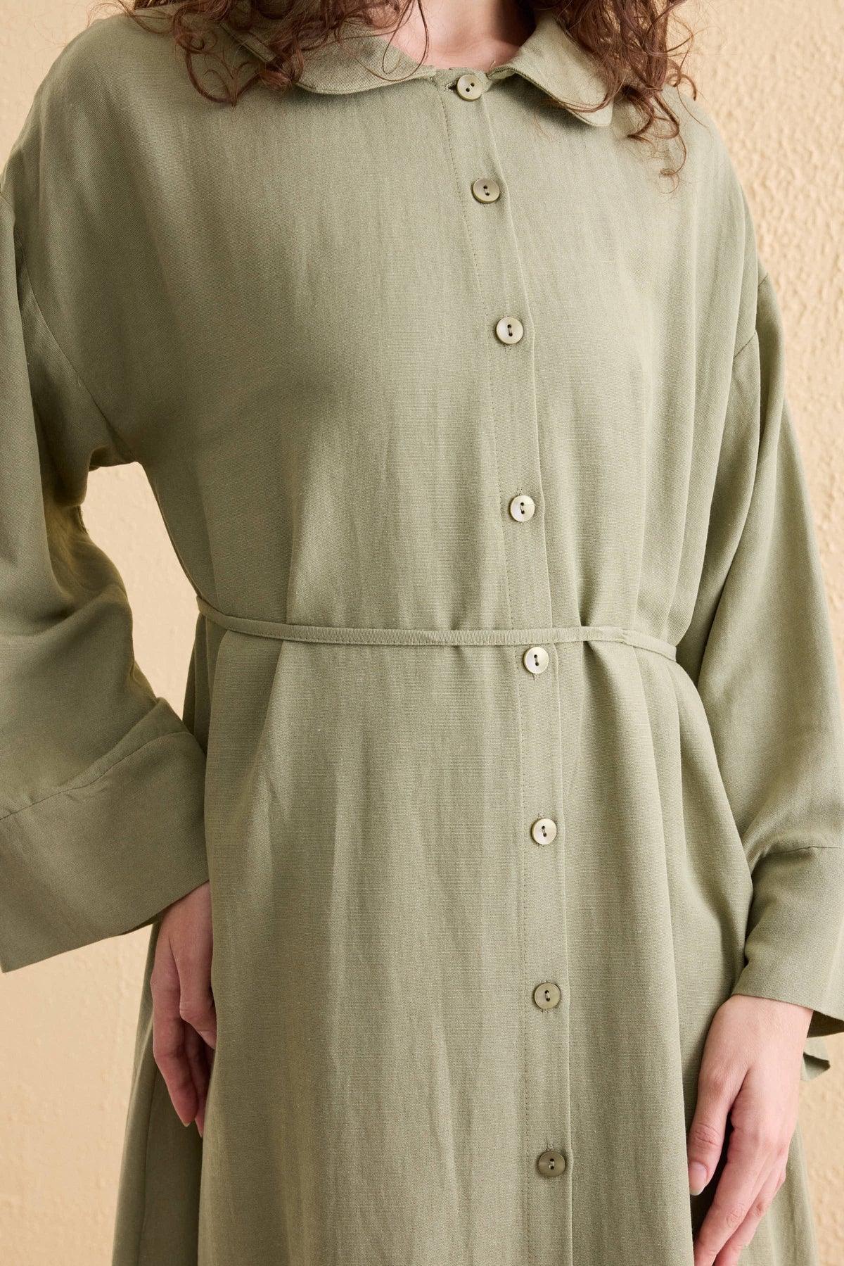 TERRA Leinen Hemdblusenkleid