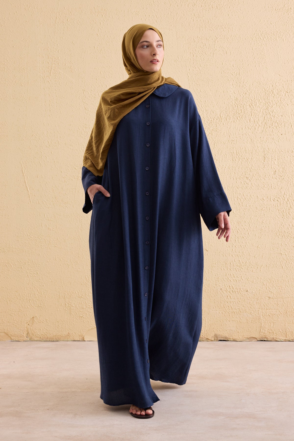 TERRA Leinen Hemdblusenkleid