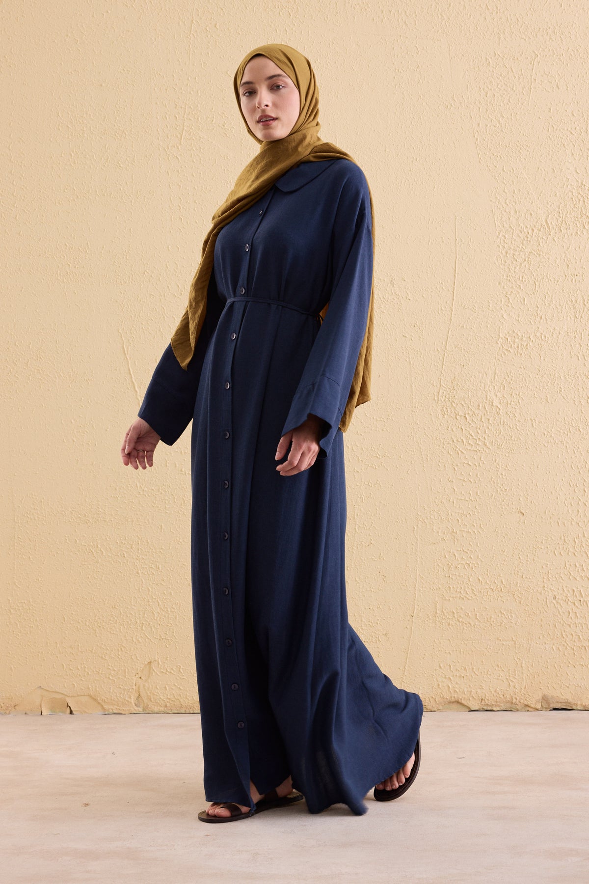 TERRA Leinen Hemdblusenkleid