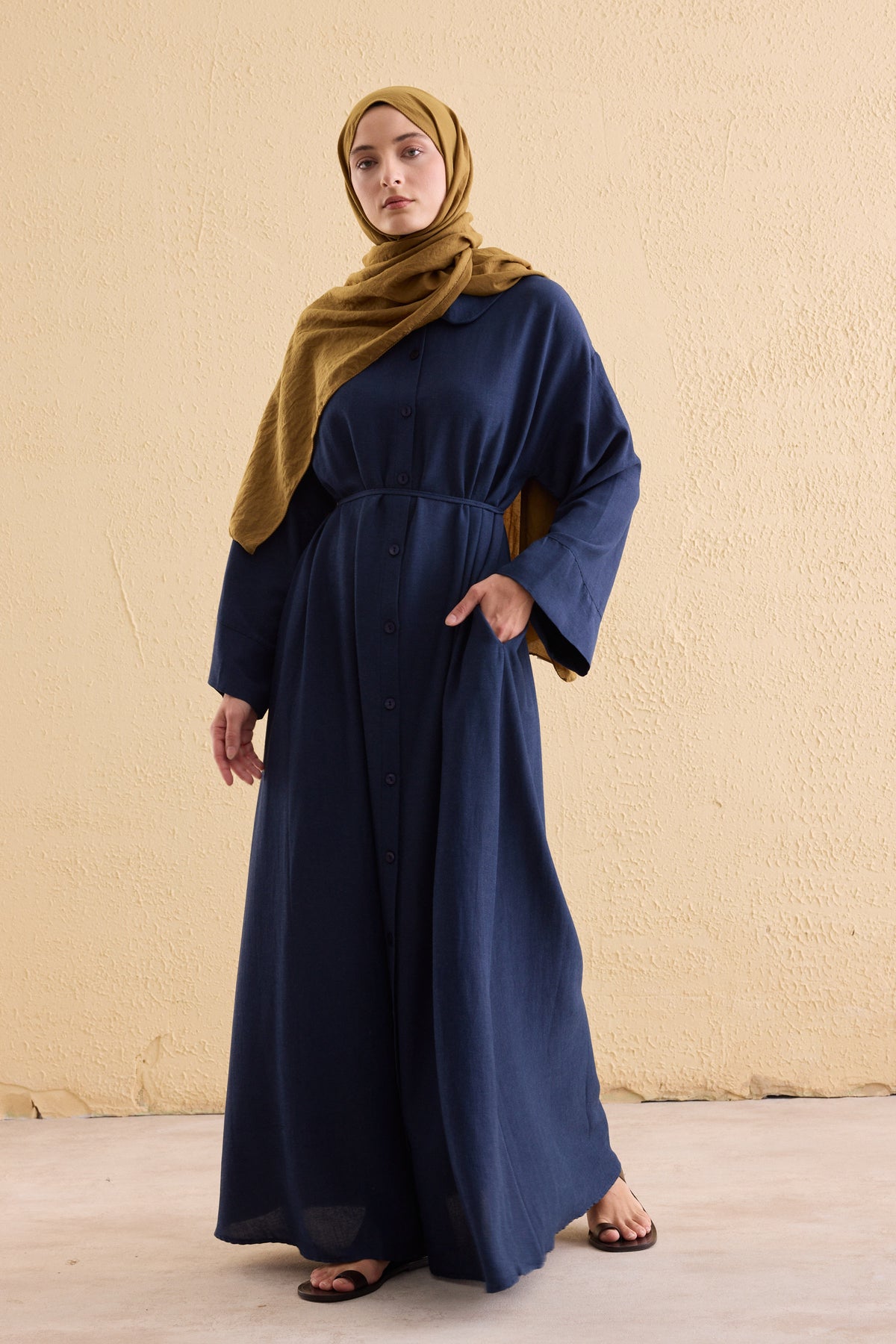 TERRA Leinen Hemdblusenkleid