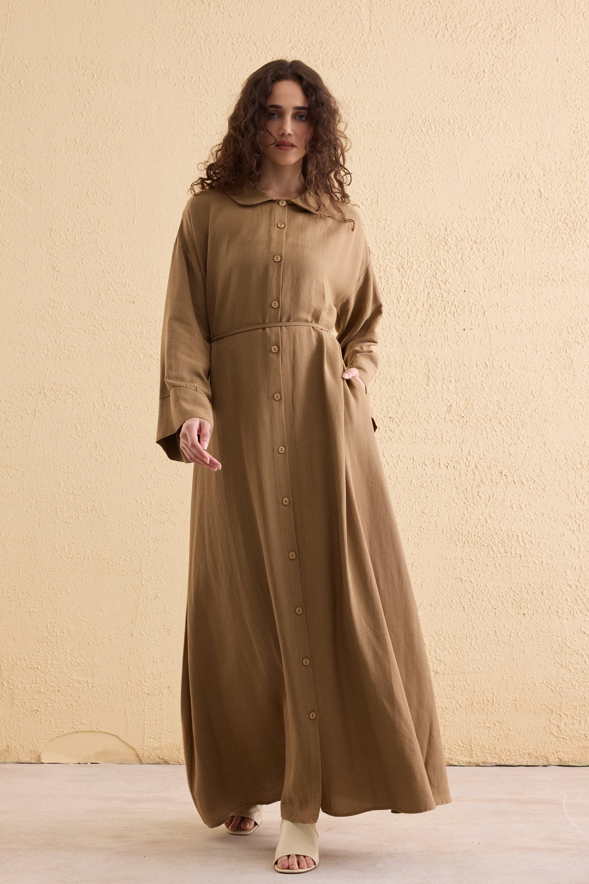TERRA Leinen Hemdblusenkleid