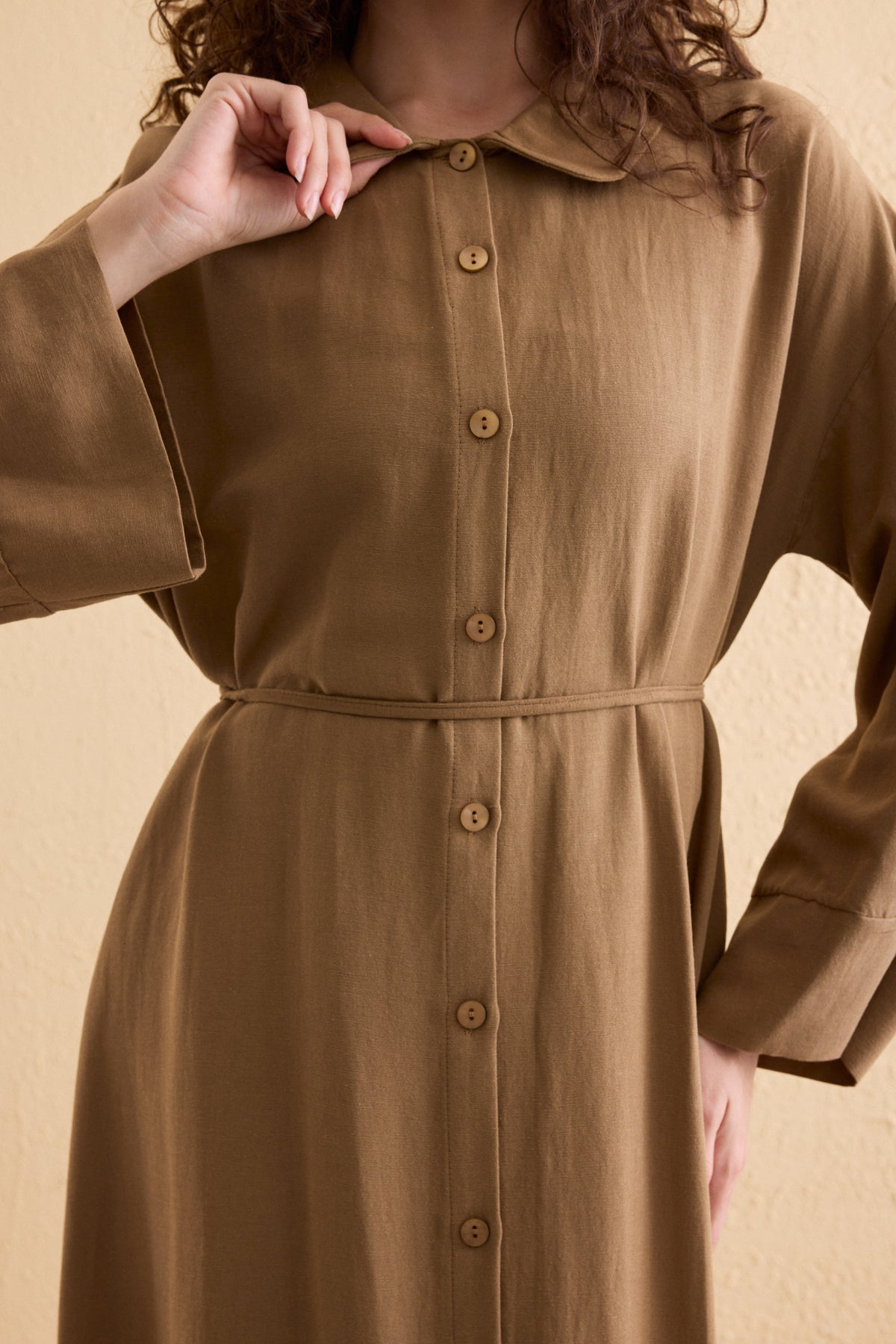 TERRA Leinen Hemdblusenkleid