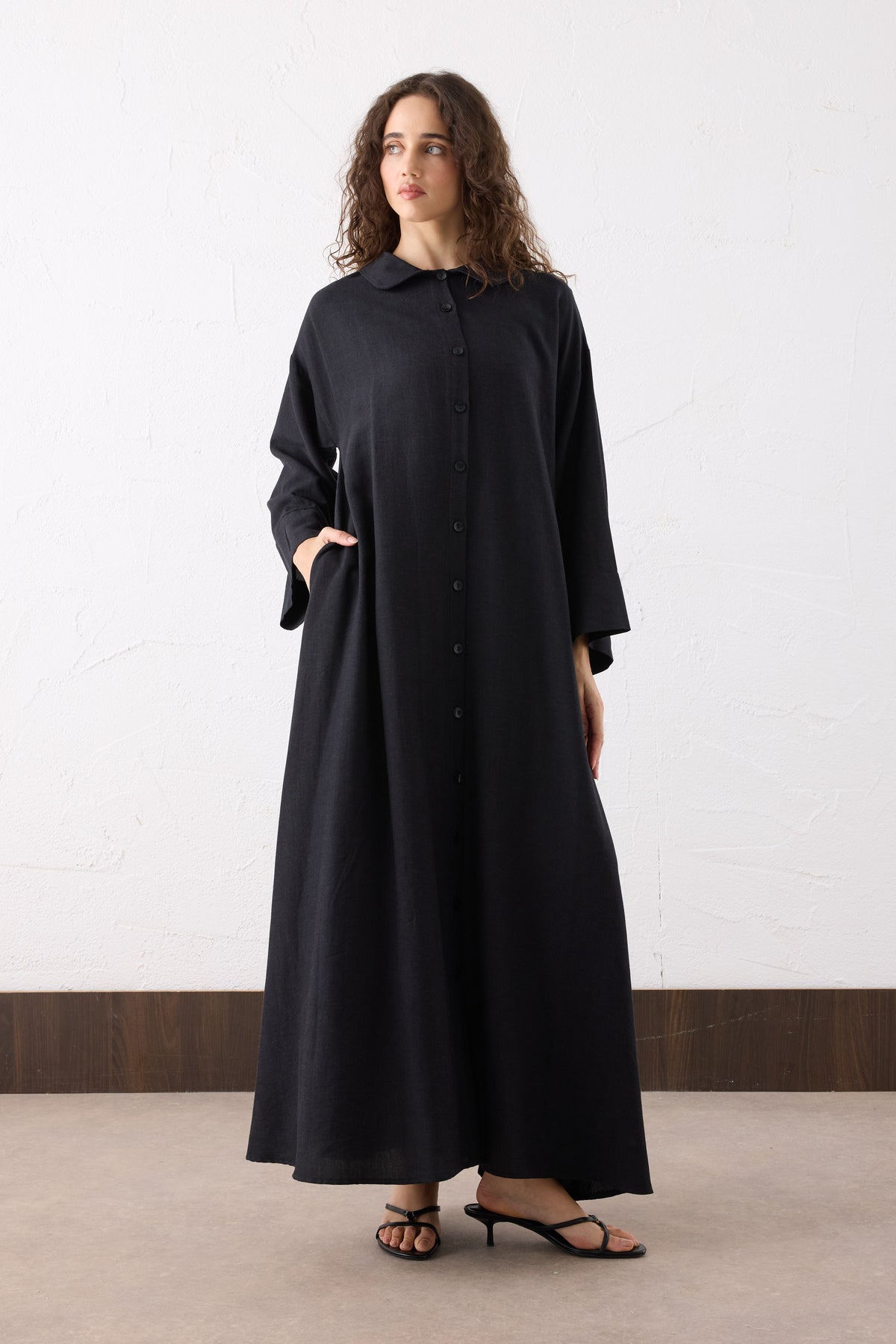 TERRA Leinen Hemdblusenkleid