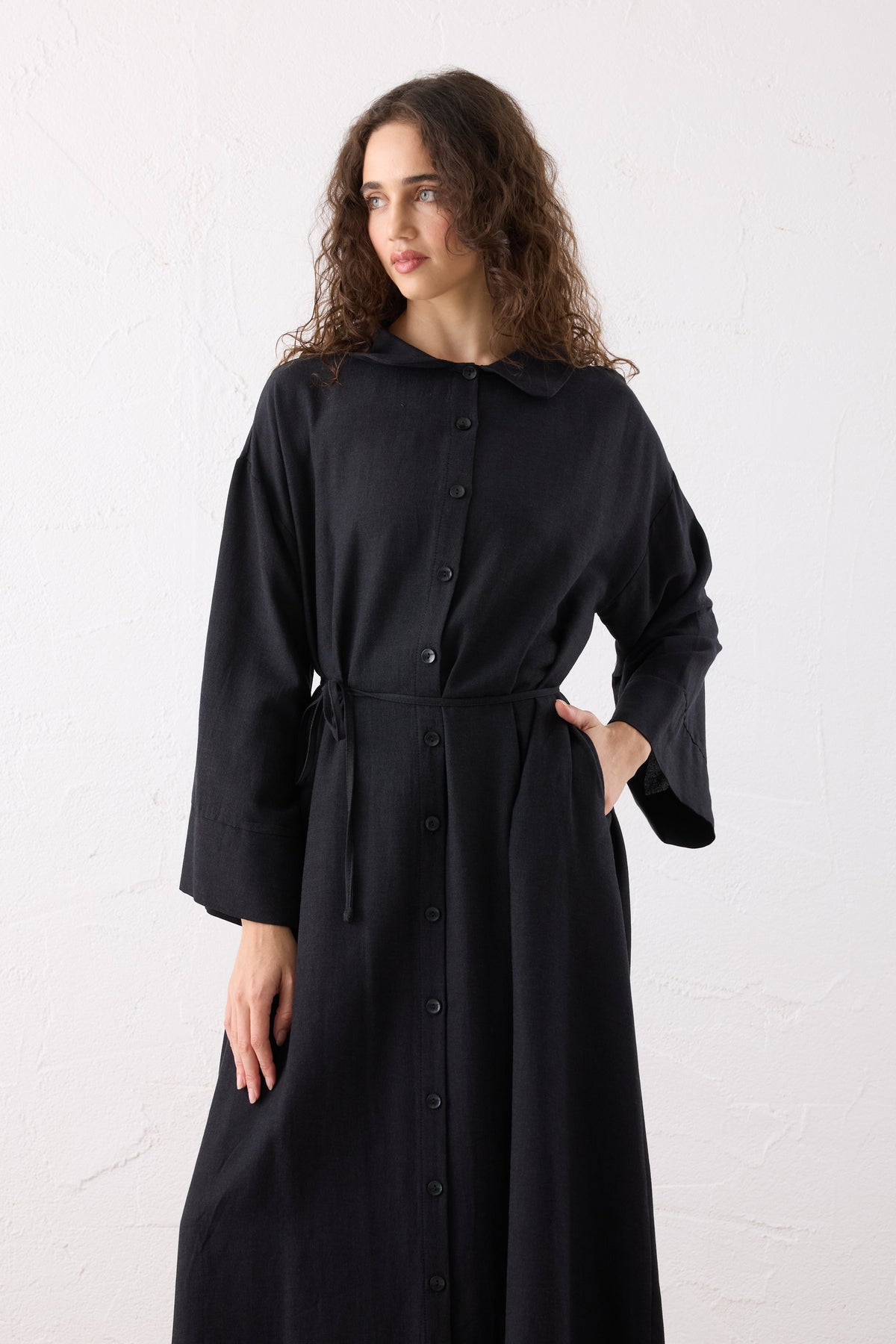 TERRA Leinen Hemdblusenkleid