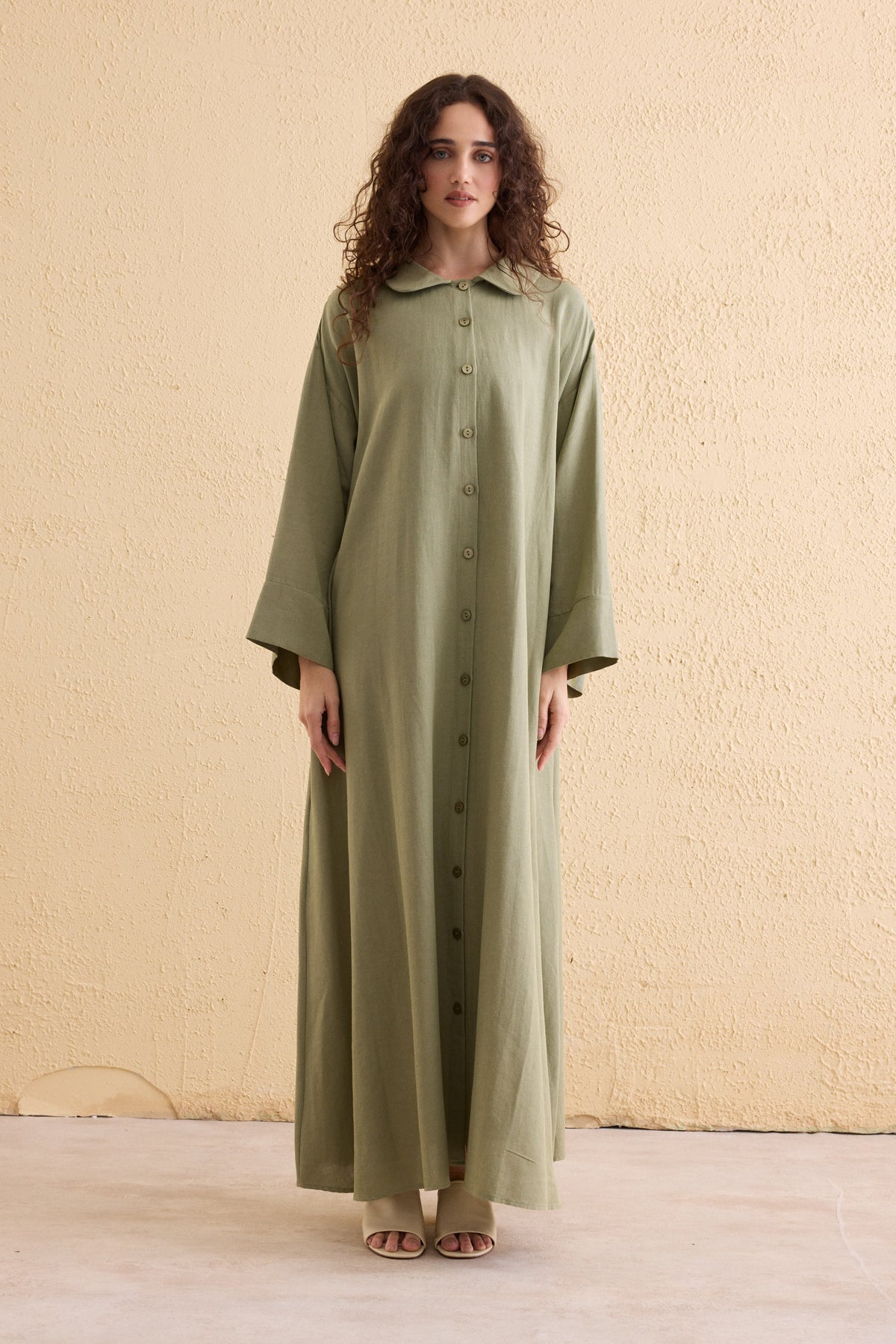 TERRA Leinen Hemdblusenkleid