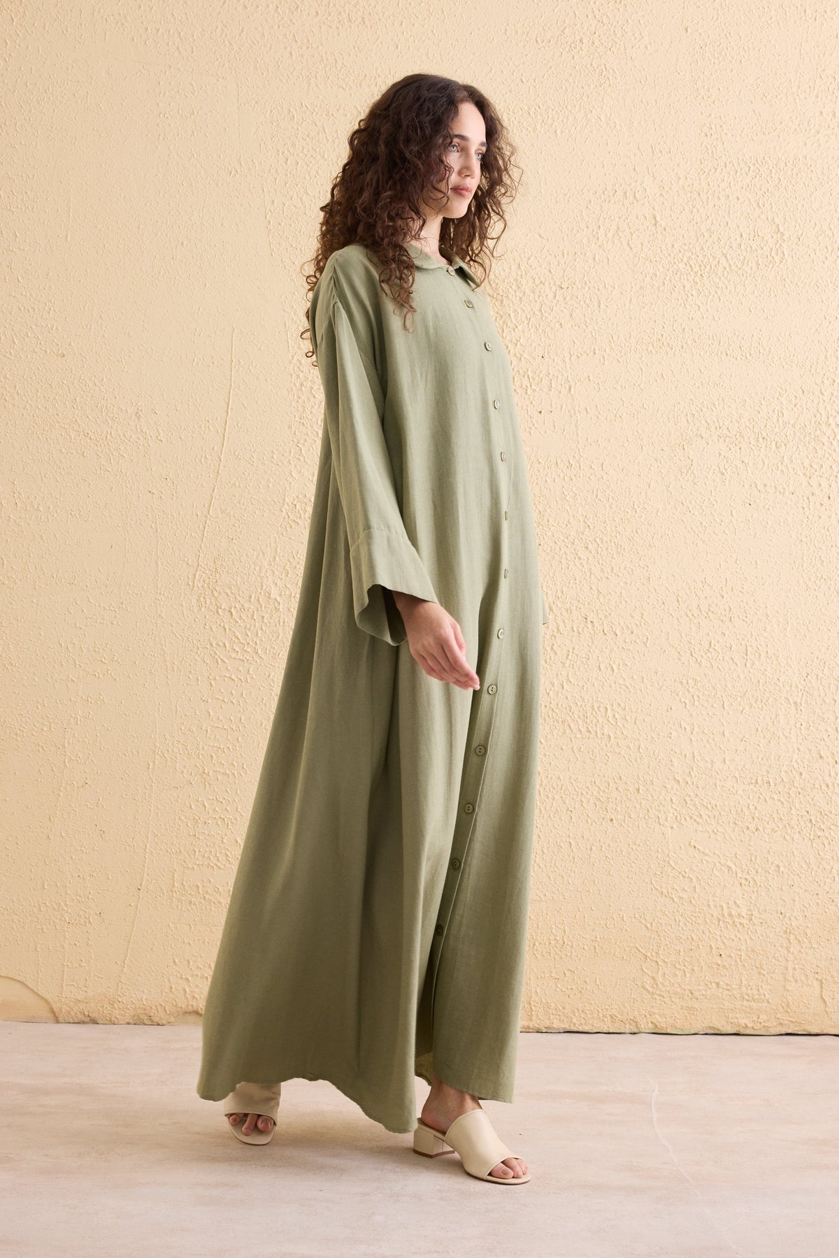 TERRA Leinen Hemdblusenkleid
