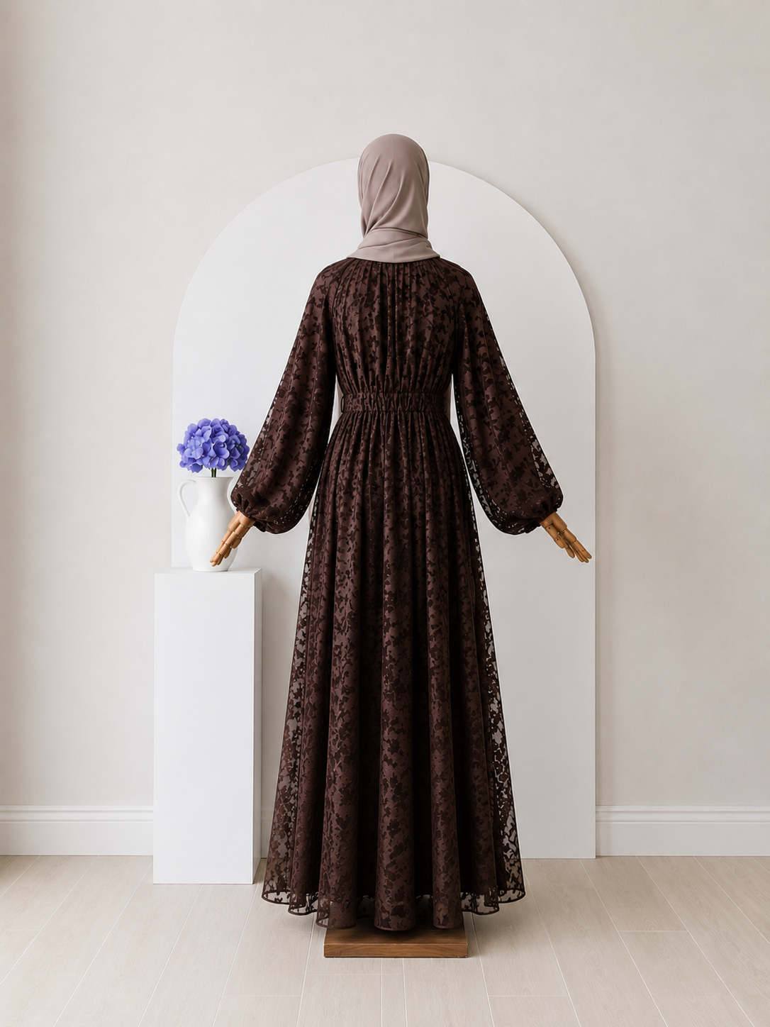 Selen Spitzen Maxi Kleid