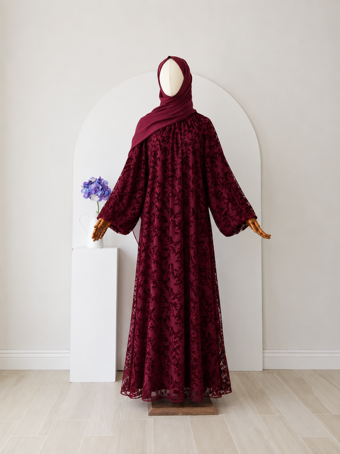 Selen Spitzen Maxi Kleid