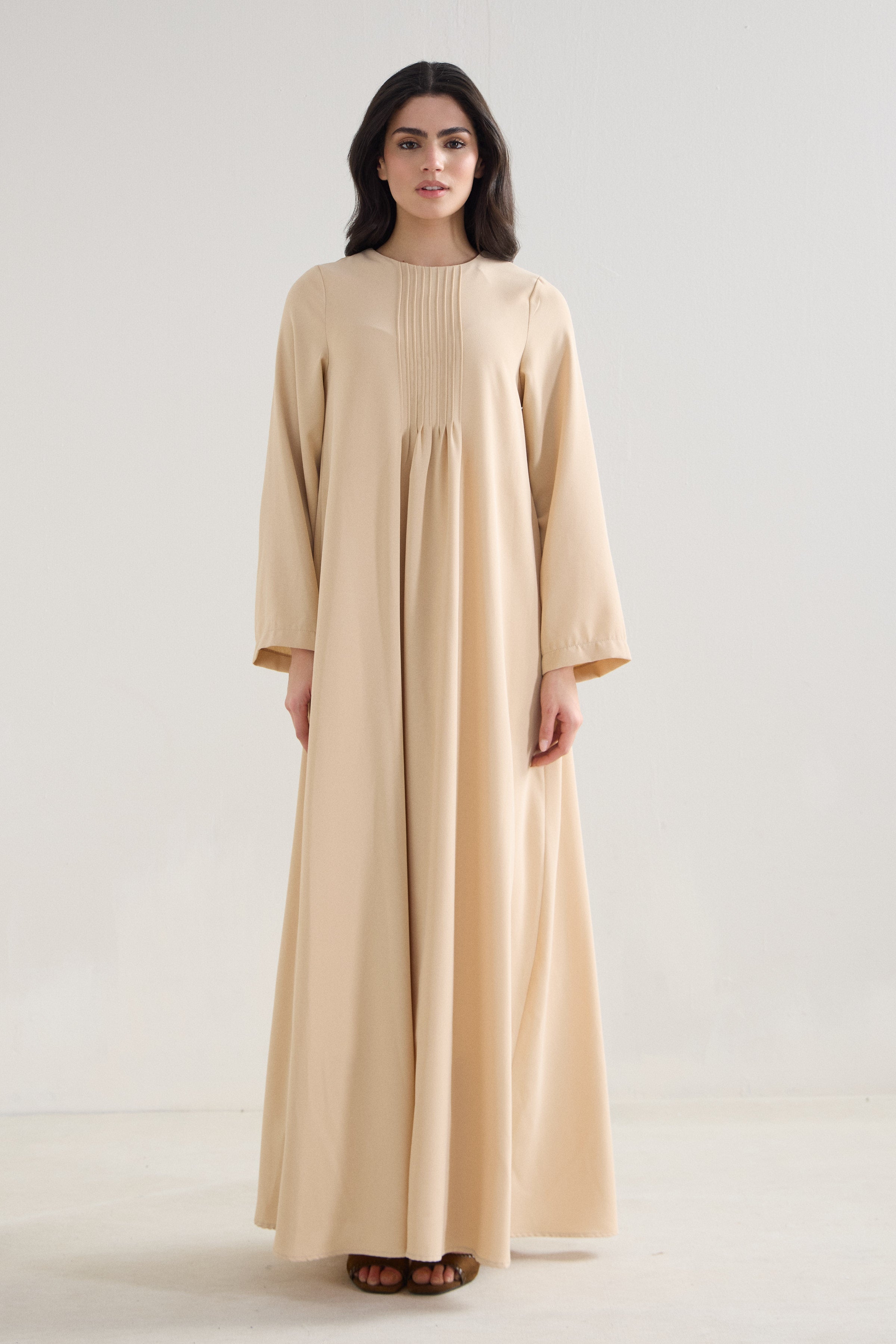 Serene Krep Maxikleid