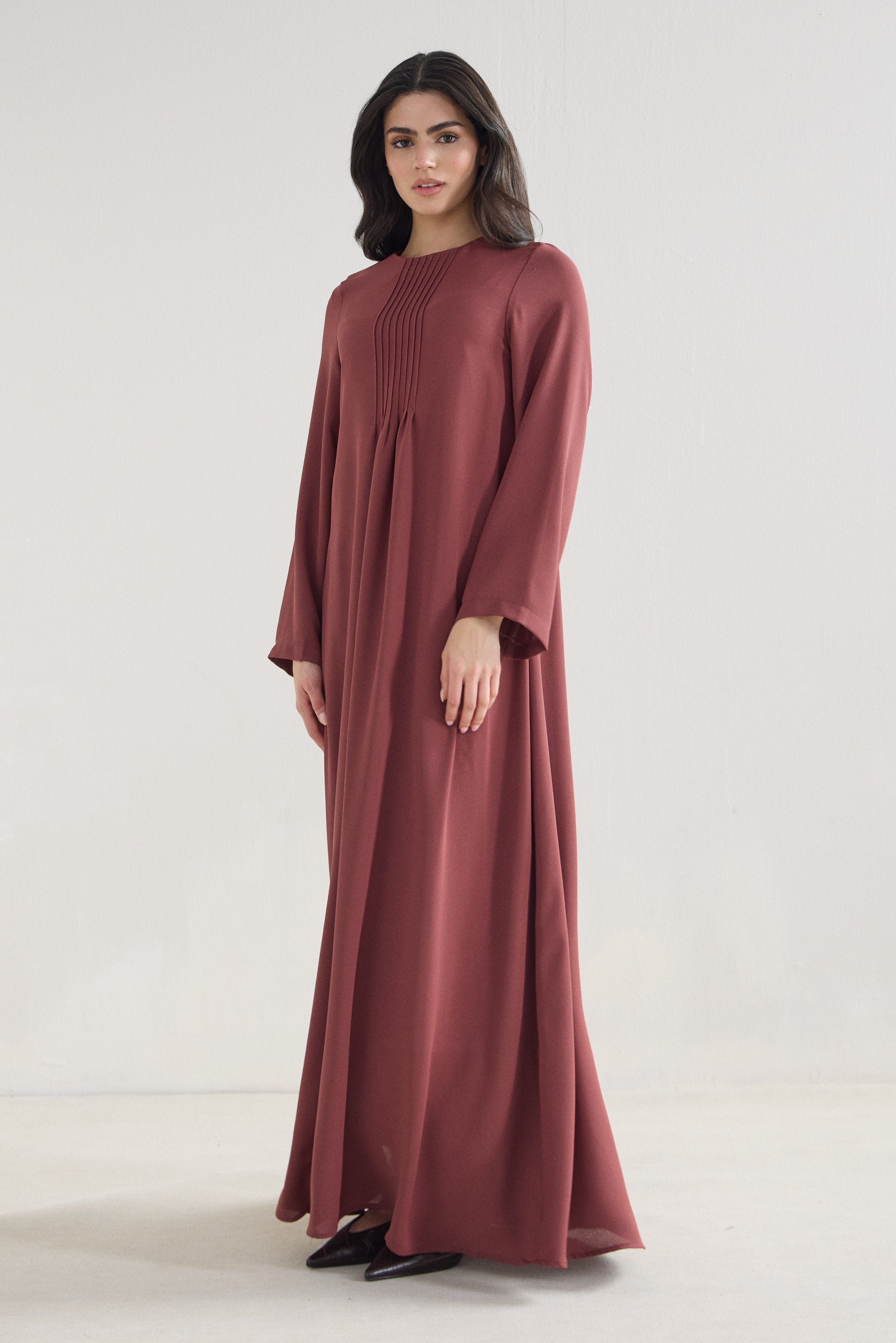 Serene Krep Maxikleid