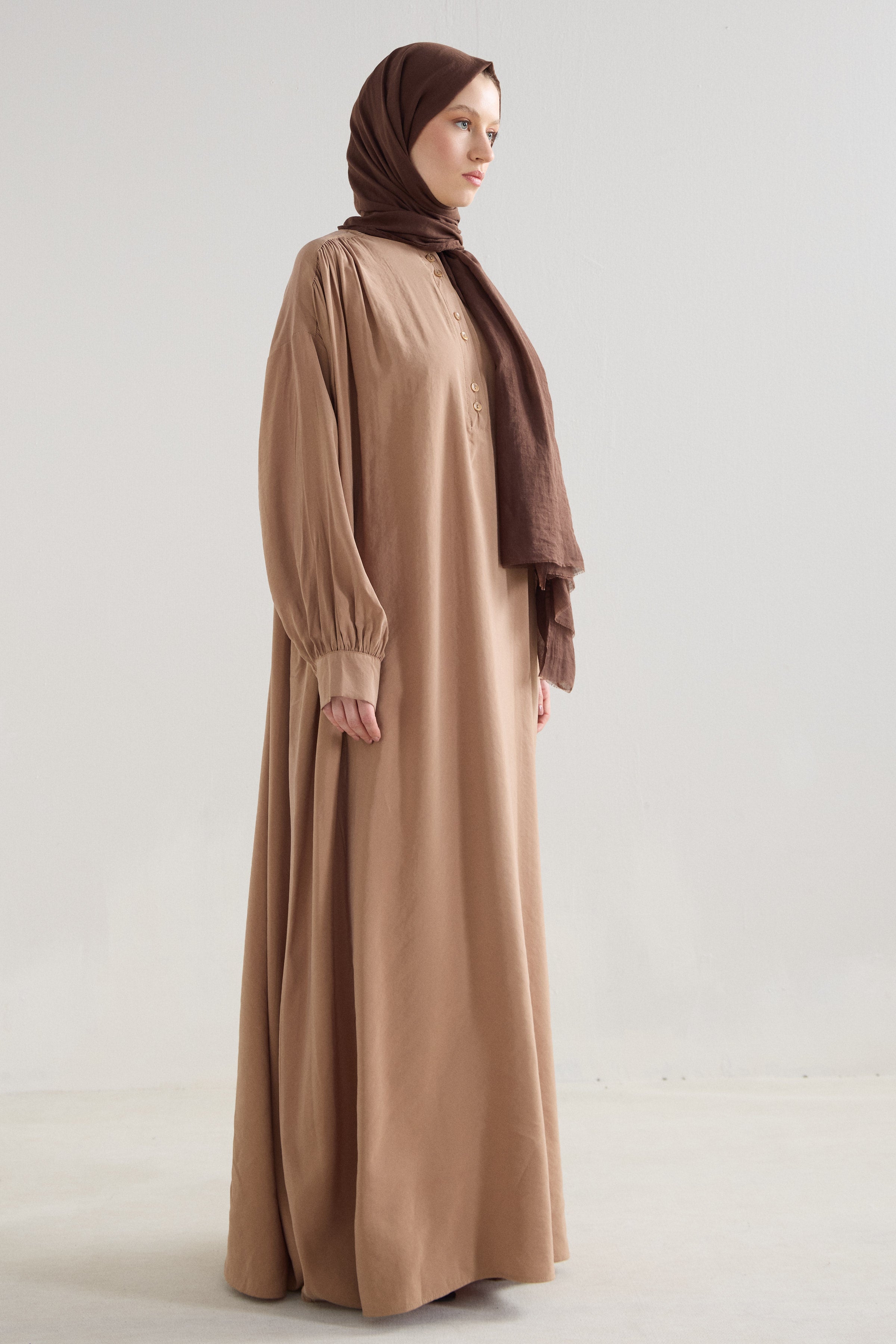 Soft Flow Oversize Modal Cupro Maxi Dress