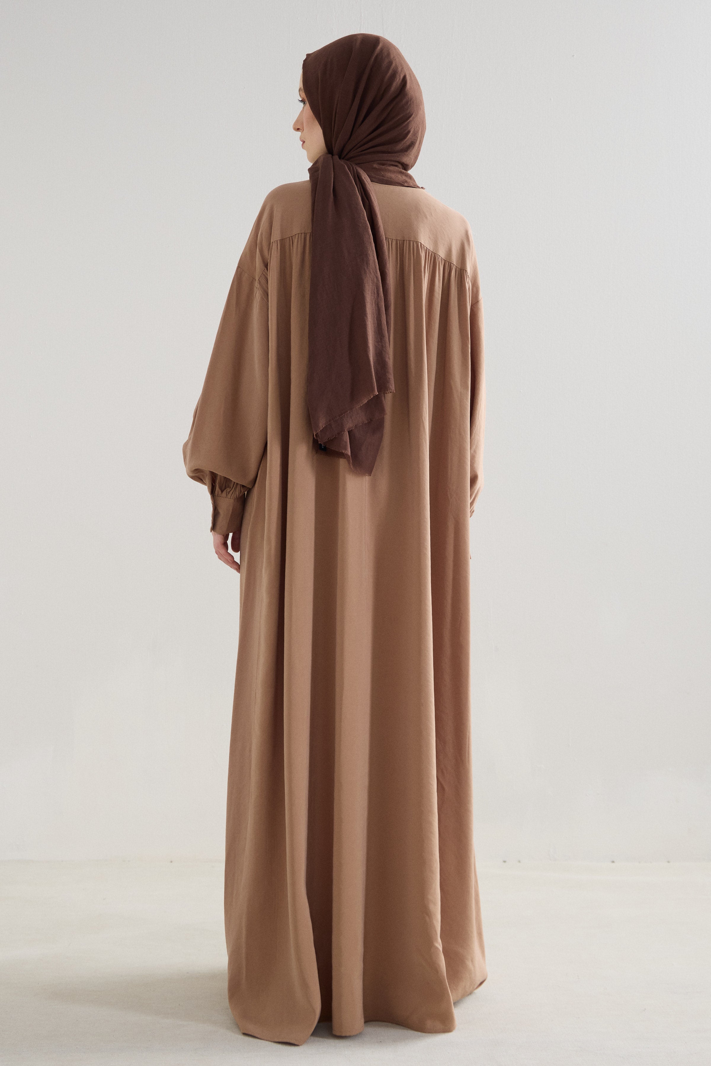 Soft Flow Oversize Modal Cupro Maxi Dress