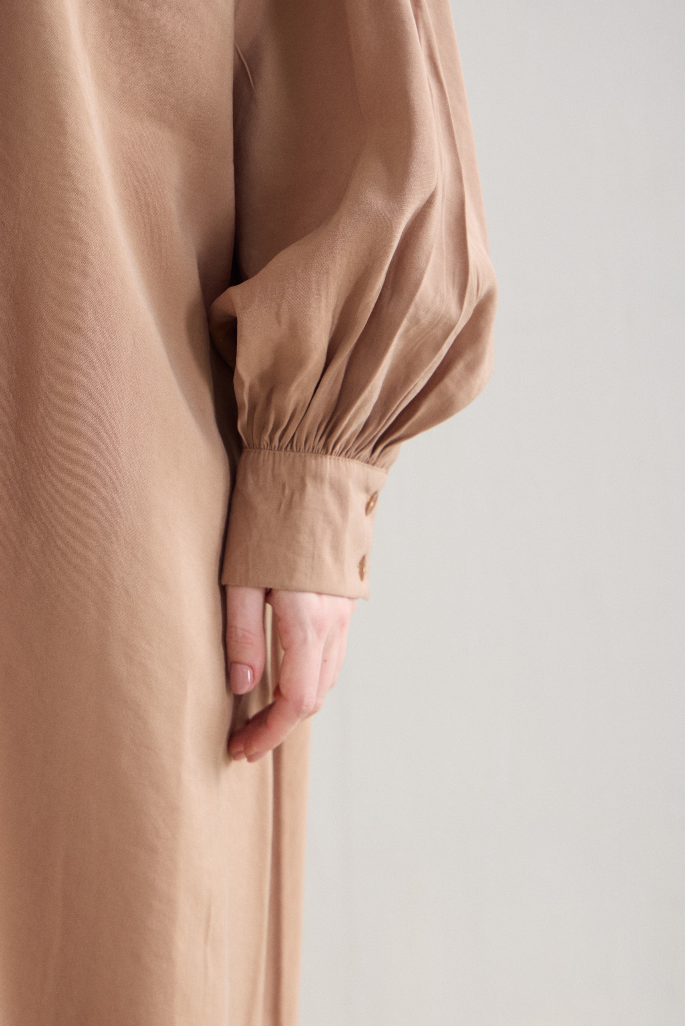 Soft Flow Oversize Modal Cupro Maxi Dress