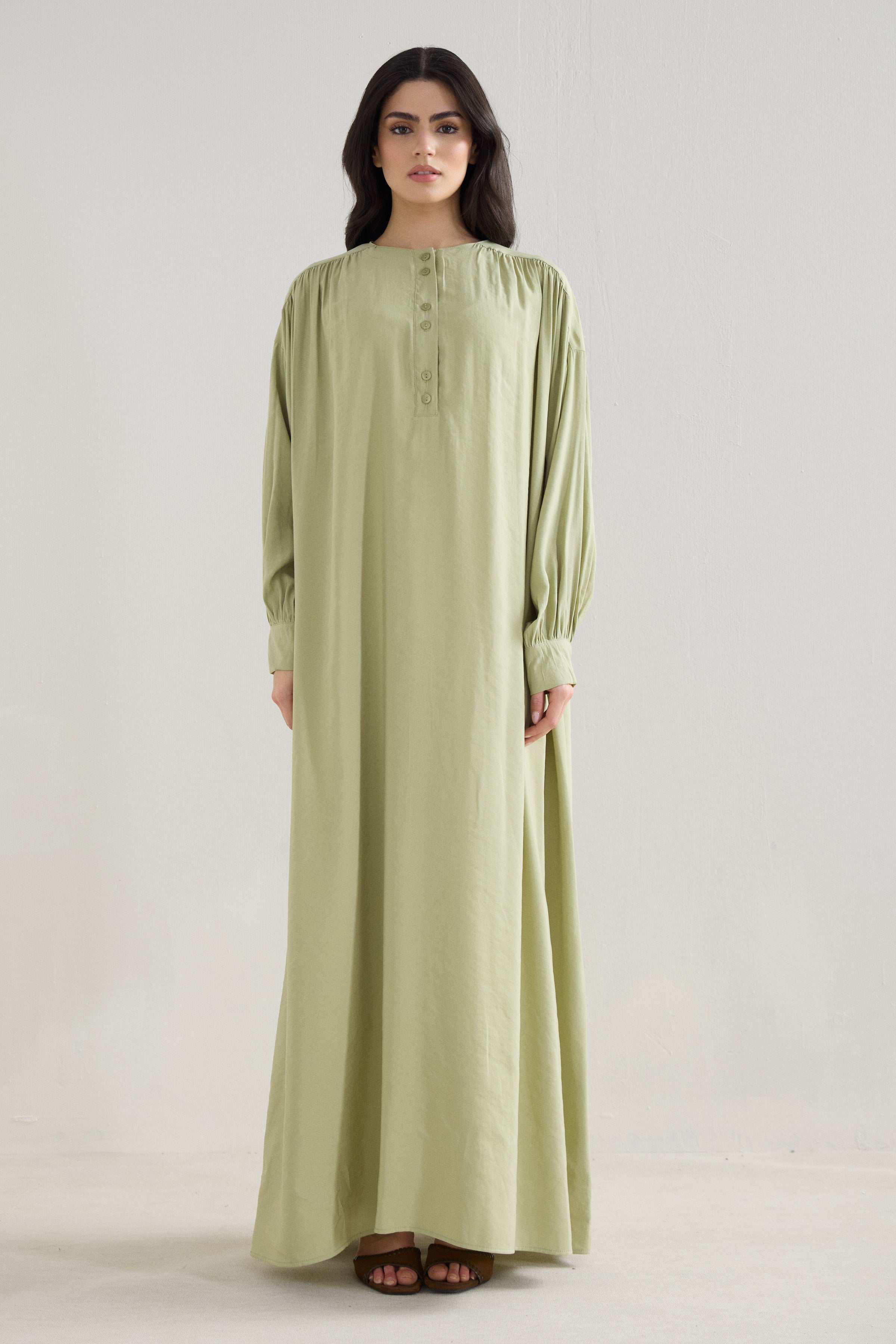 Soft Flow Oversize Modal Cupro Maxi Dress