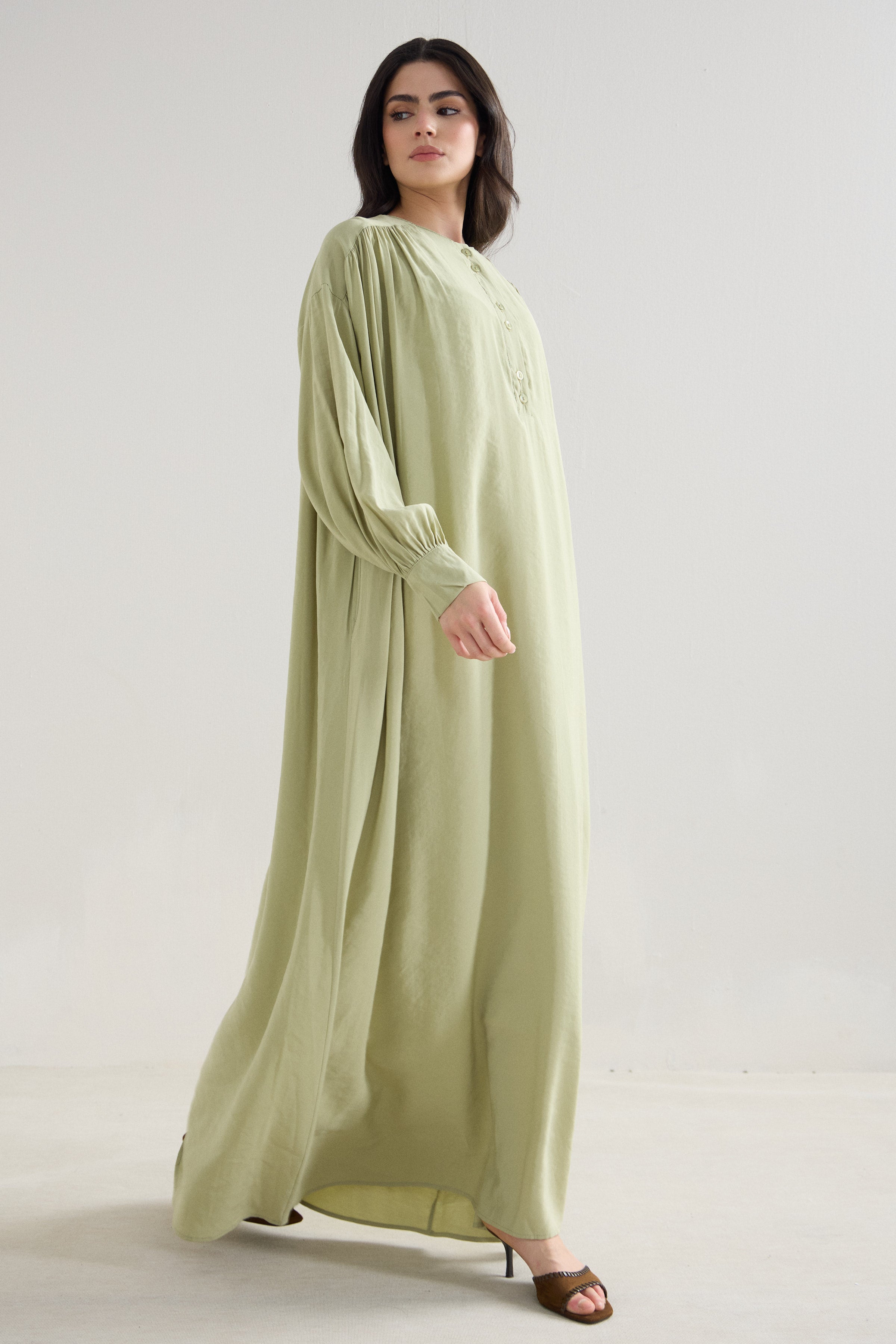 Soft Flow Oversize Modal Cupro Maxi Dress