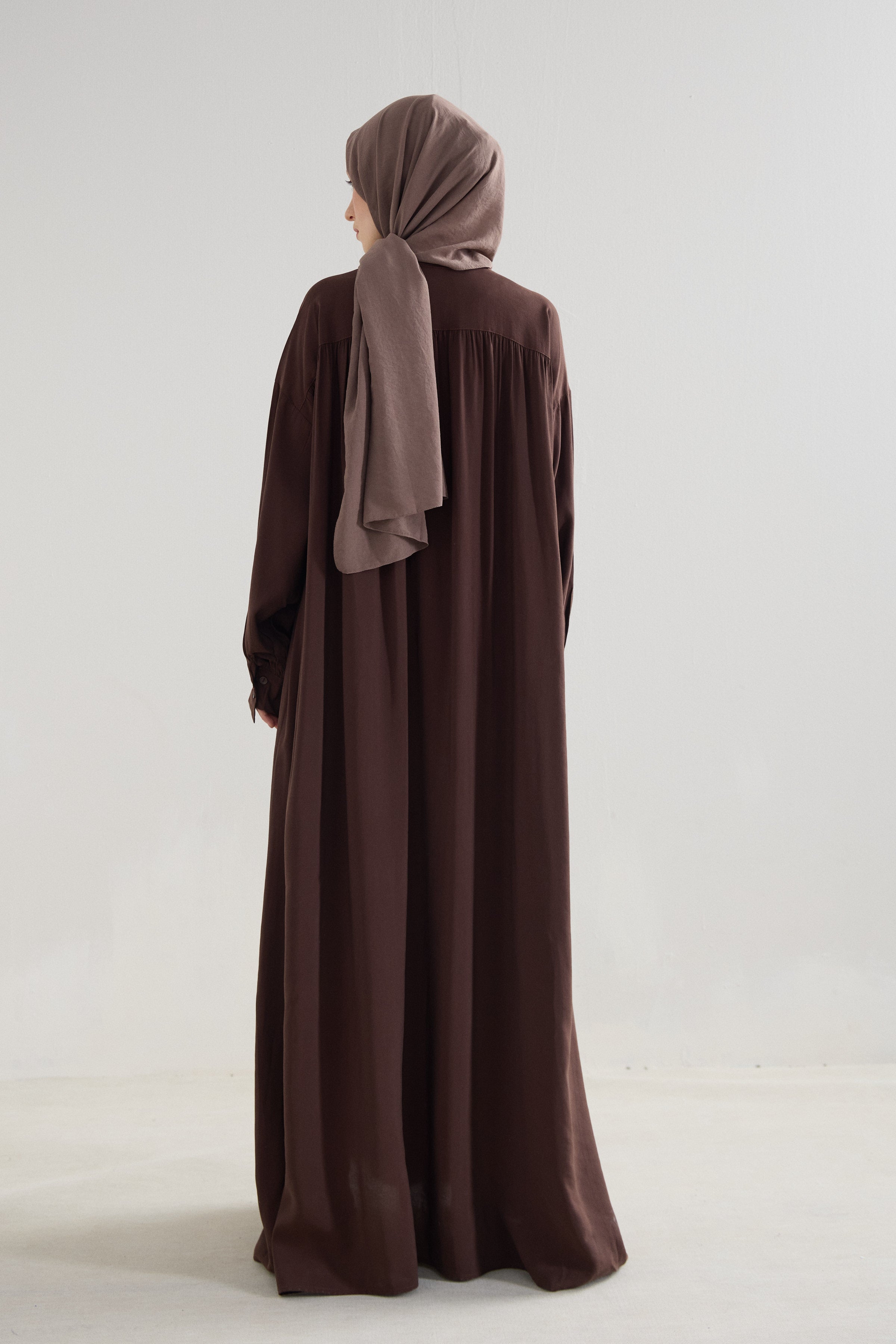 Soft Flow Oversize Modal Cupro Maxi Dress
