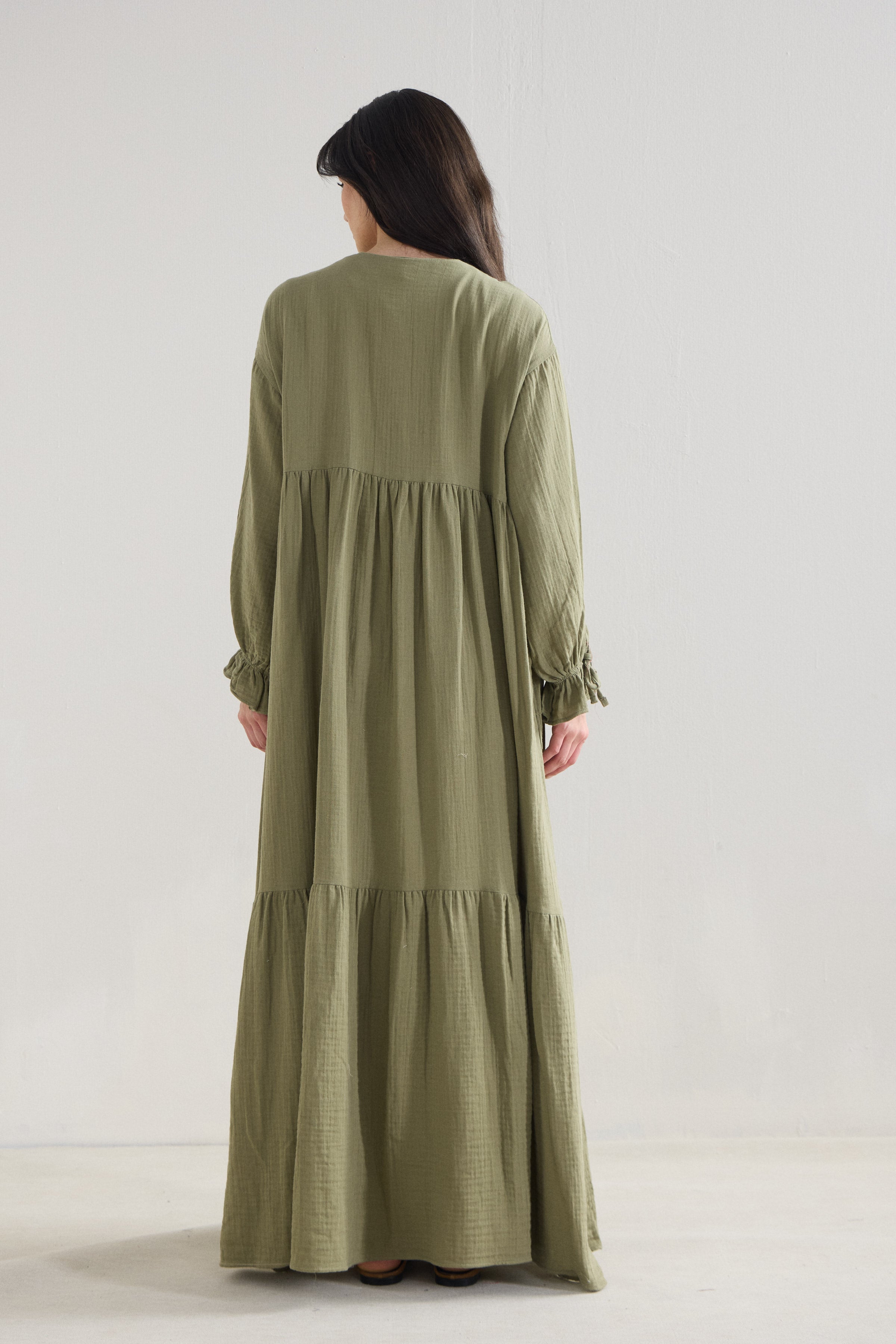 Musselin Boho Maxi Kleid