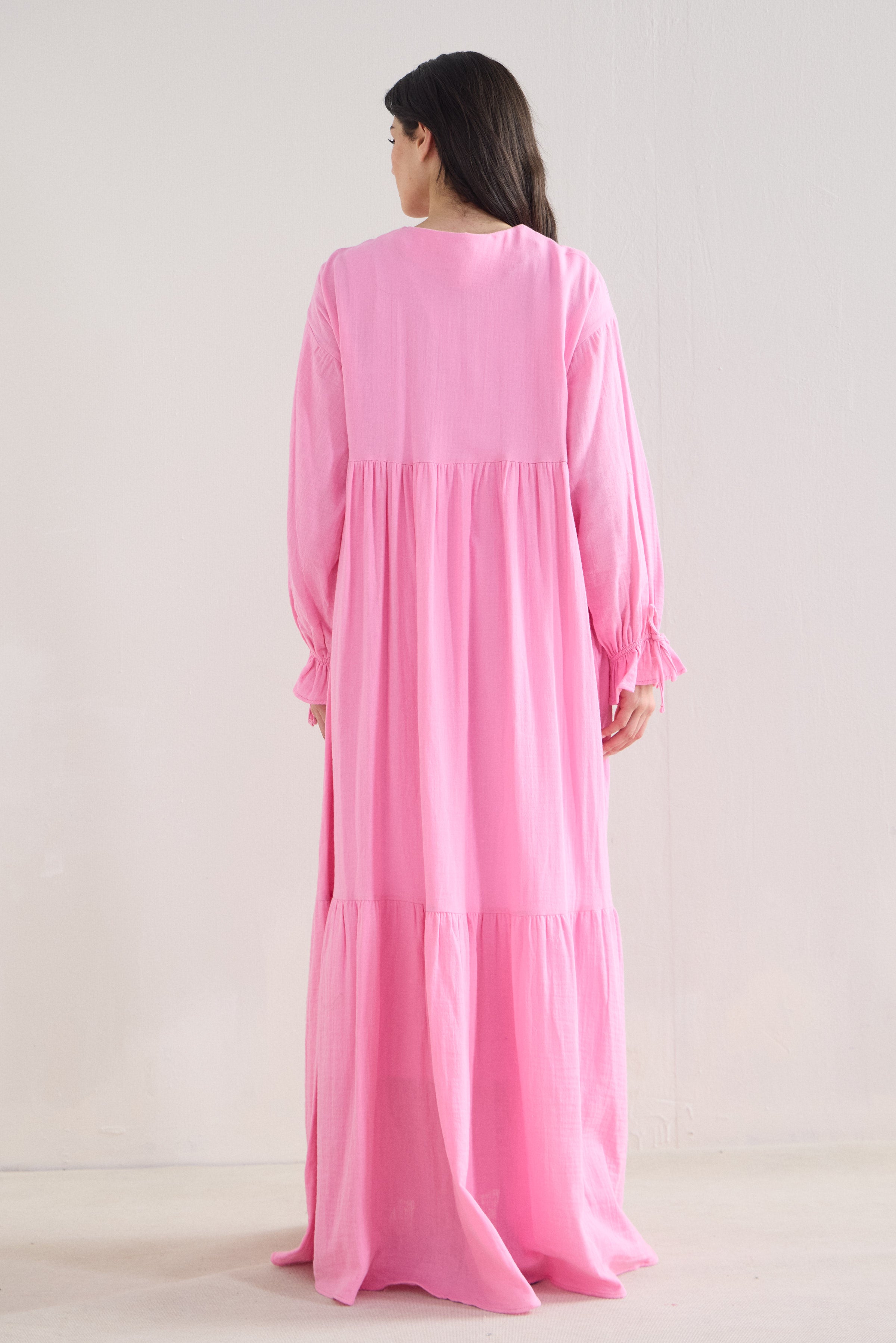 Musselin Boho Maxi Kleid