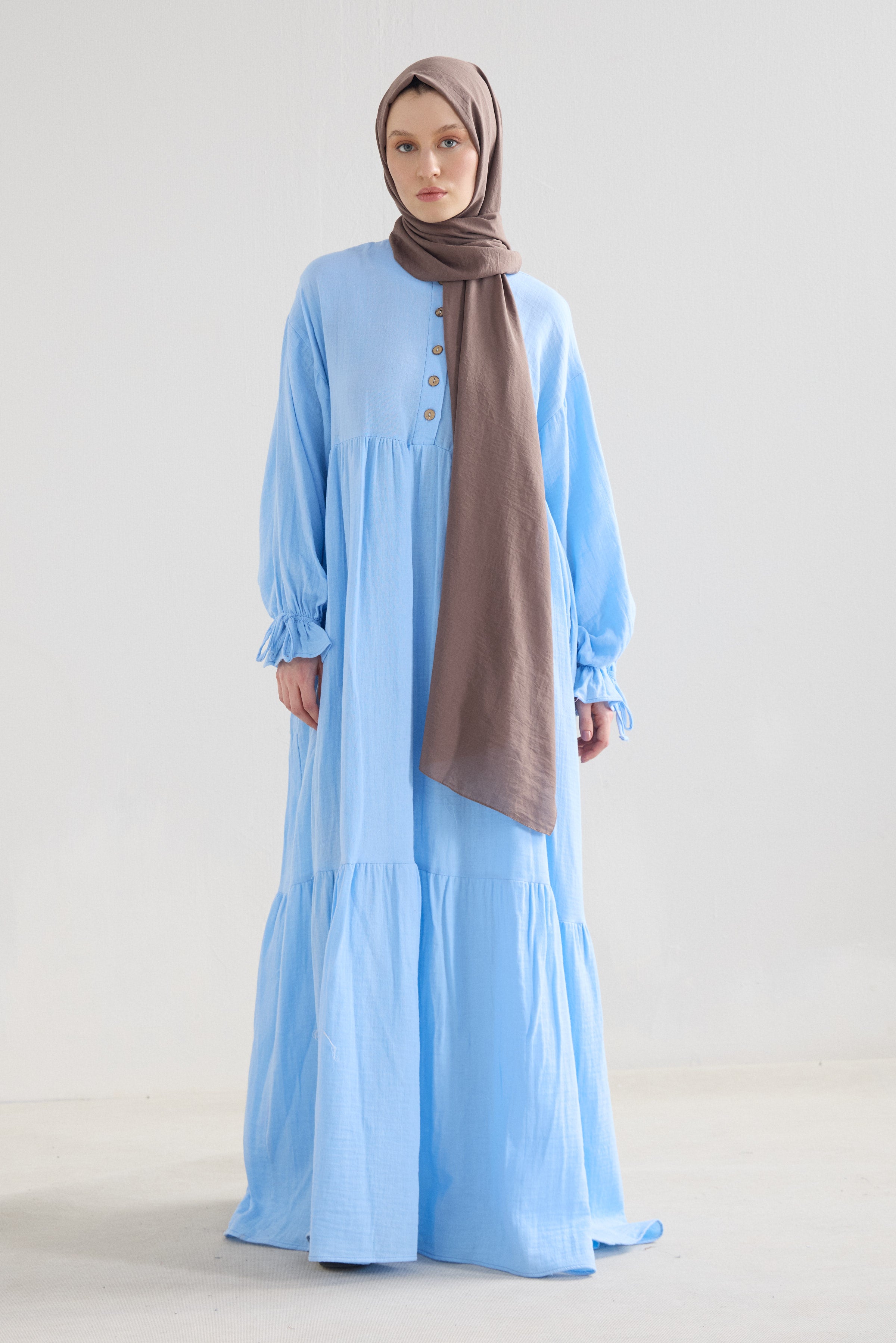 Musselin Boho Maxi Kleid
