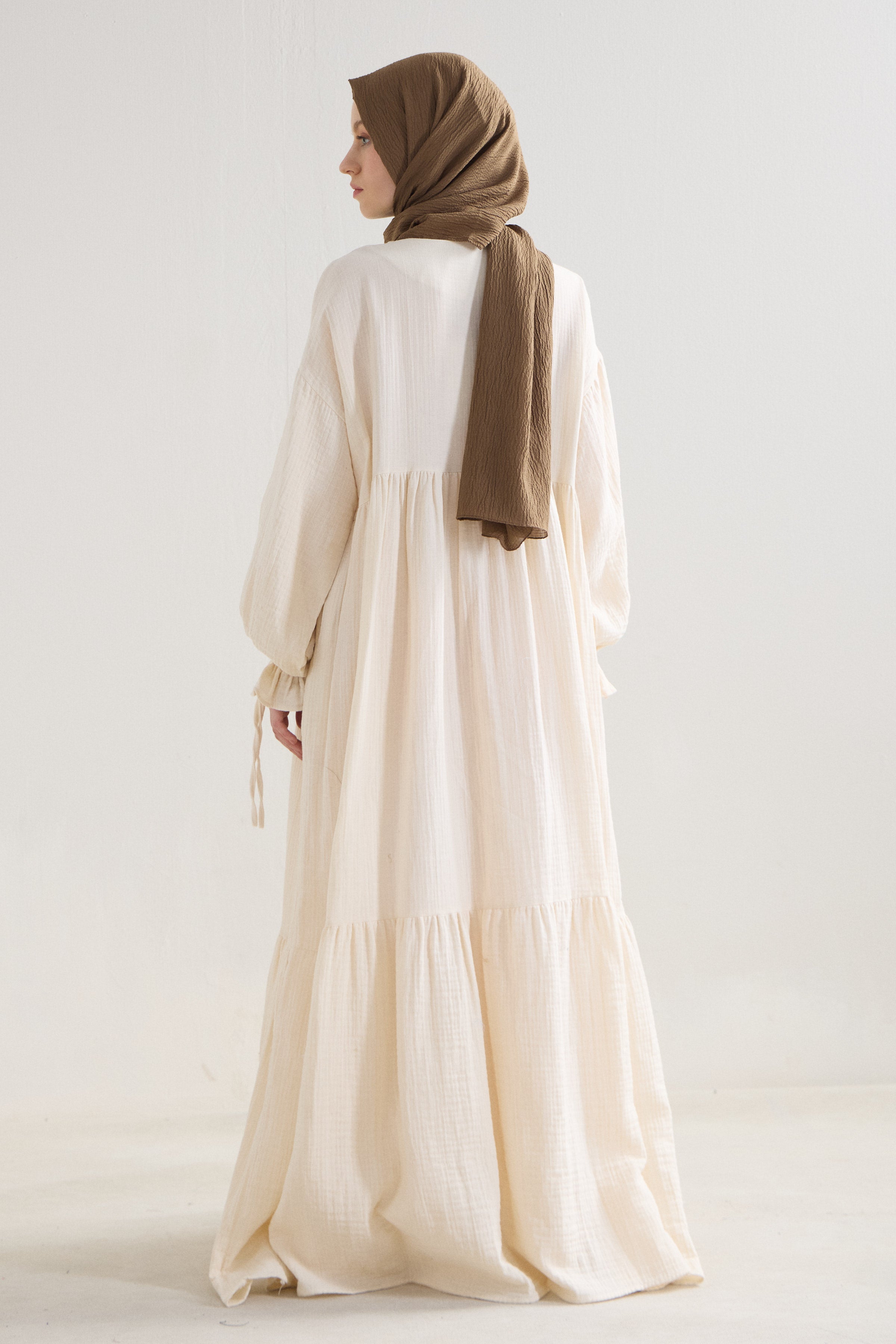 Musselin Boho Maxi Kleid