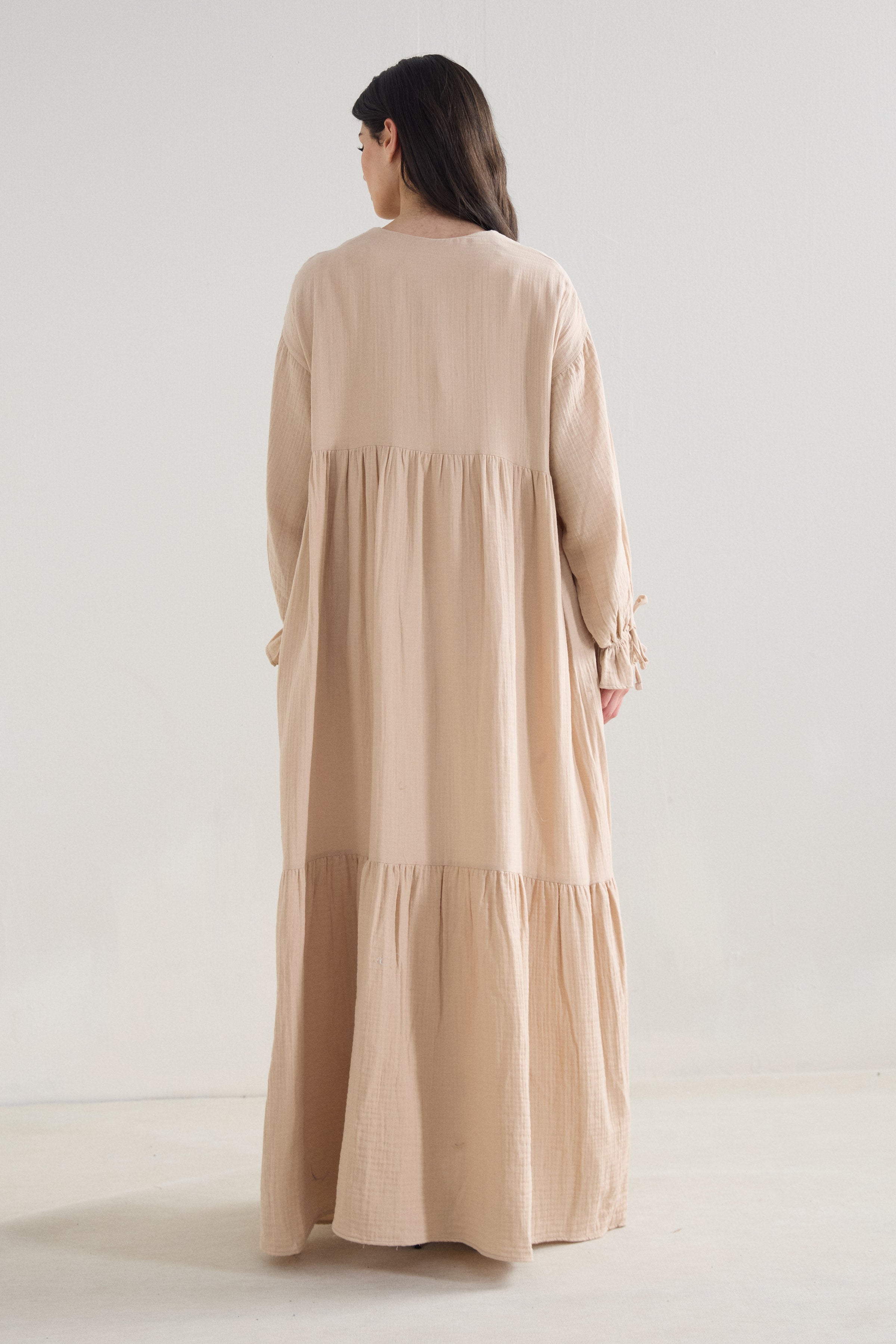 Musselin Boho Maxi Kleid