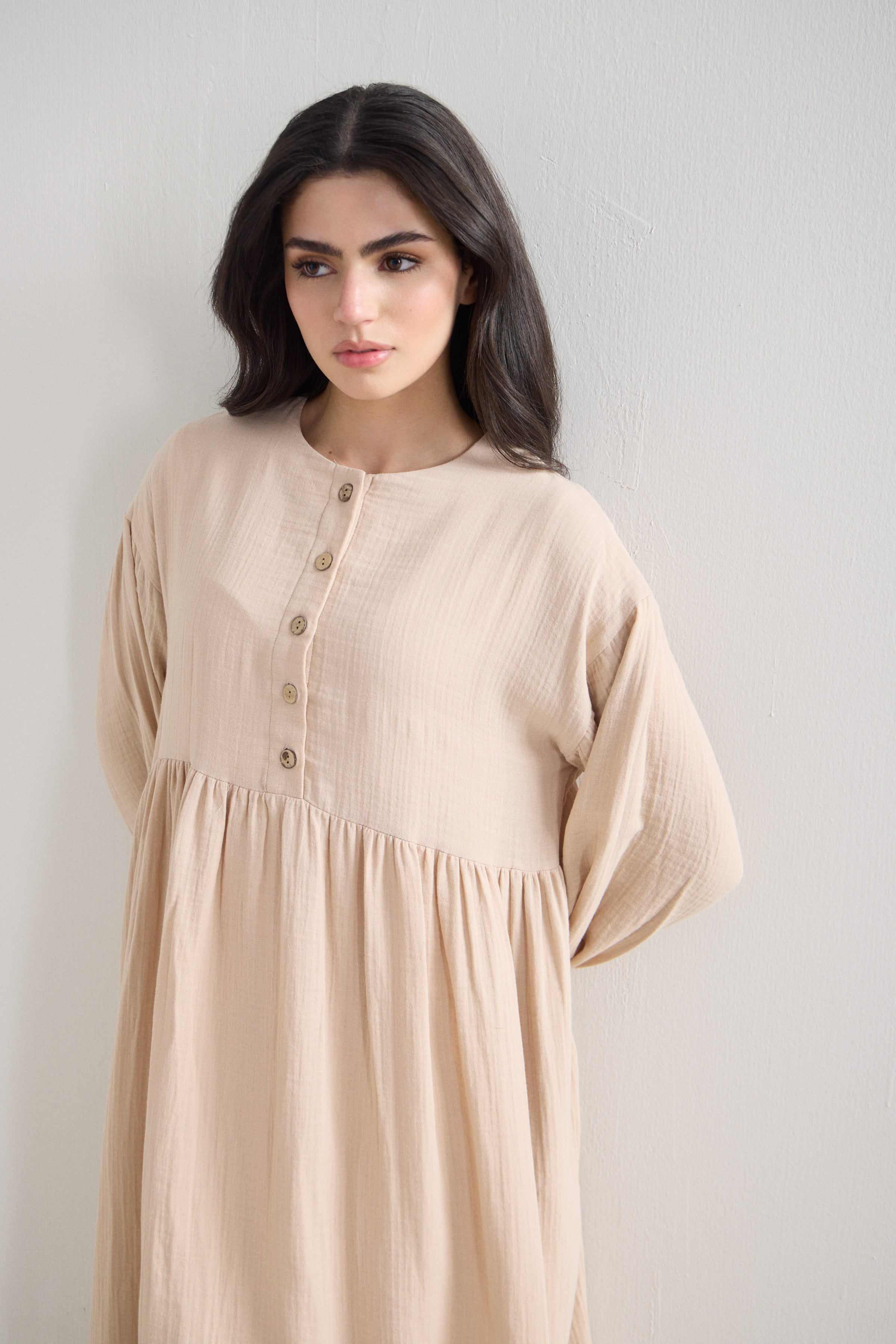 Musselin Boho Maxi Kleid