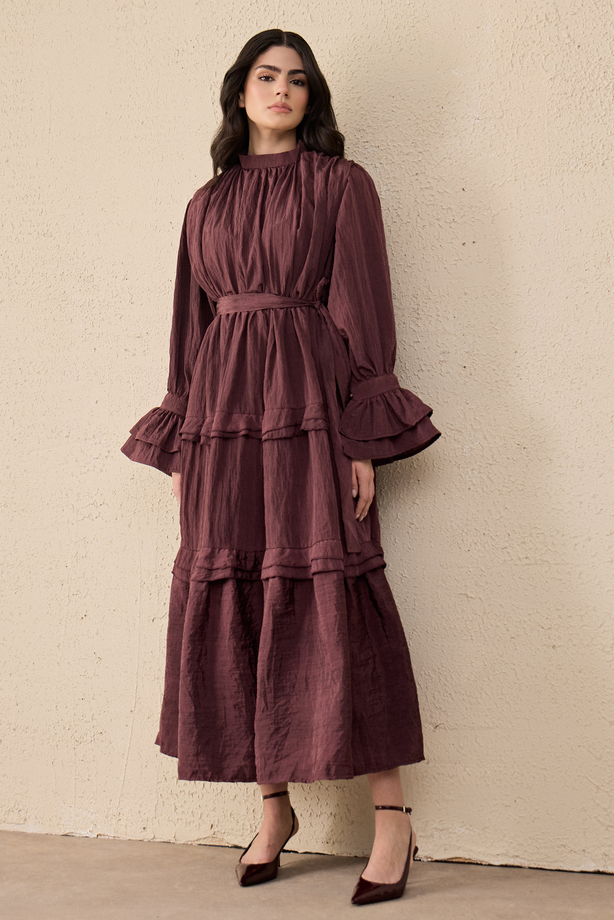 Noir Flow Maxi Kleid