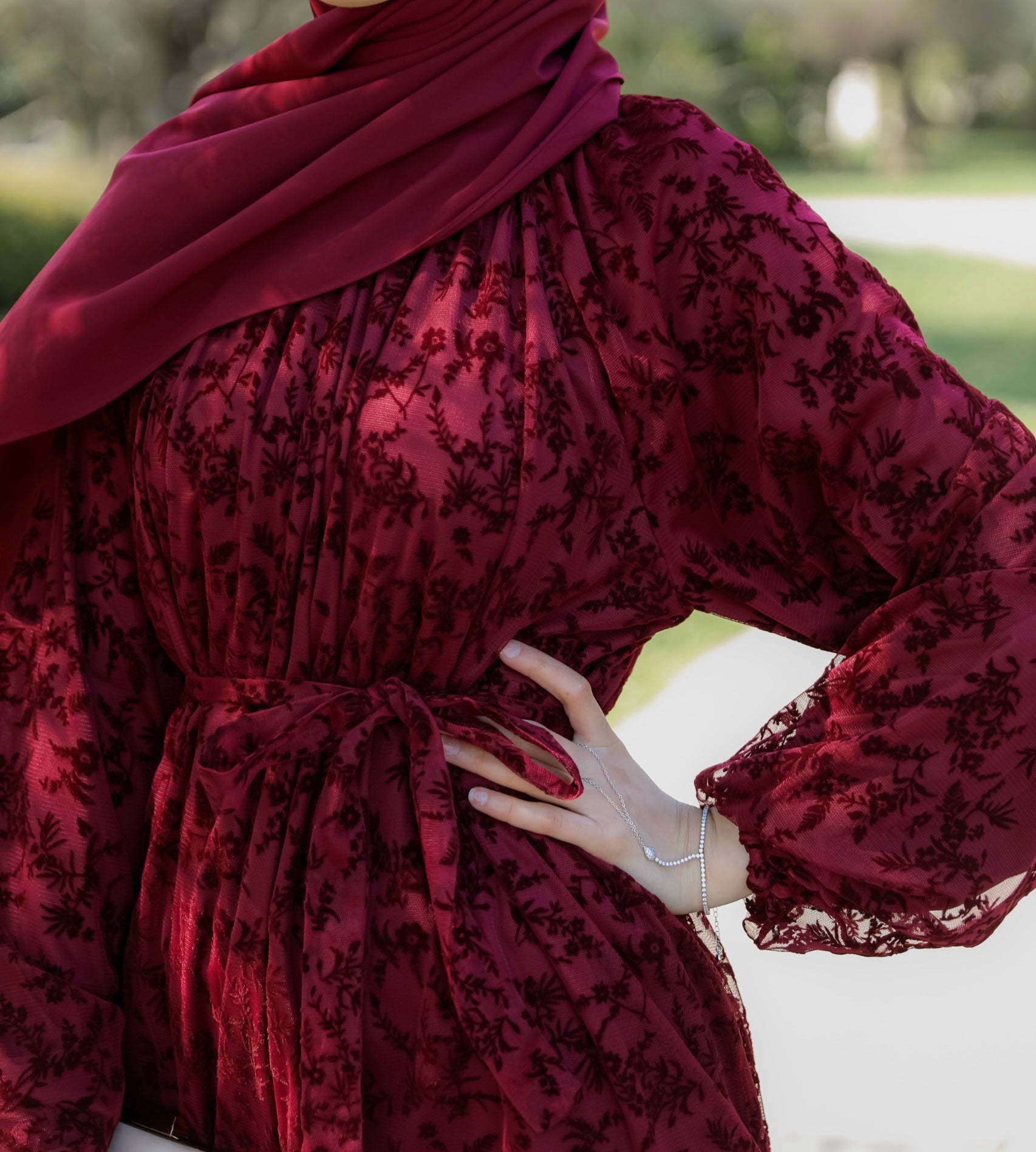 Selen Spitzen Maxi Kleid