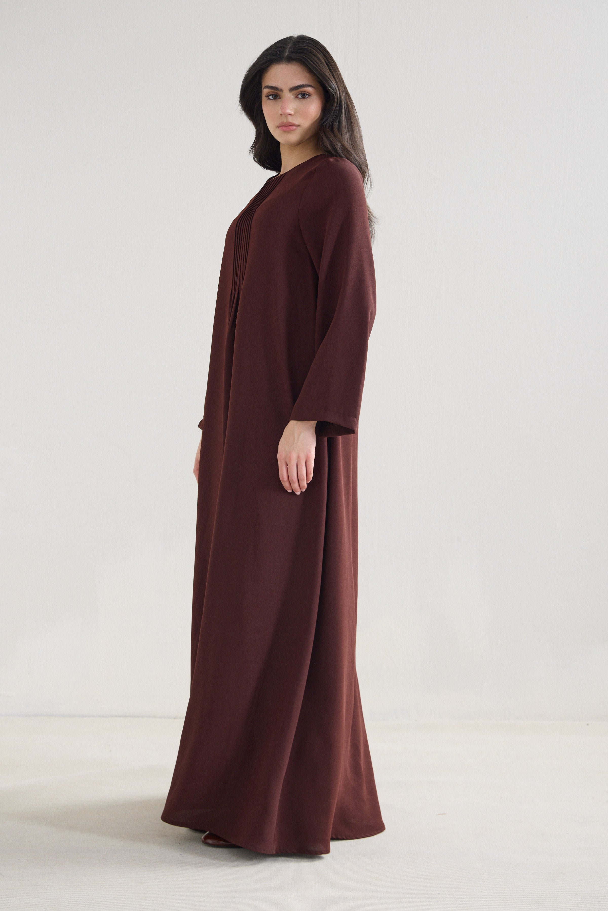 Serene Krep Maxikleid