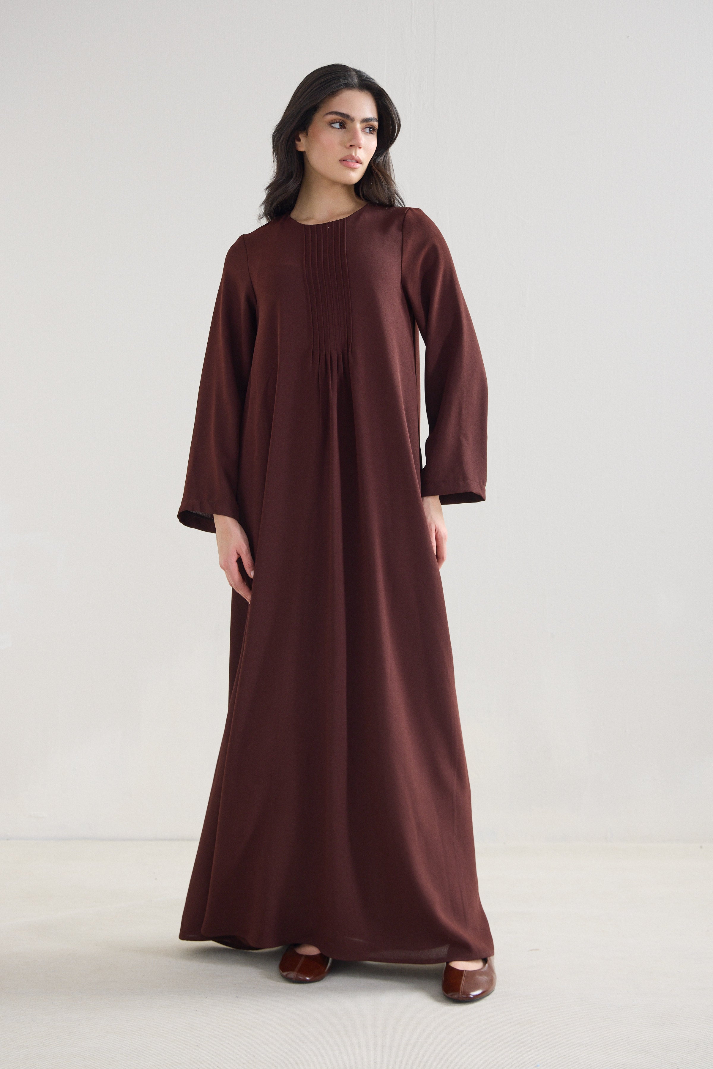 Serene Krep Maxikleid