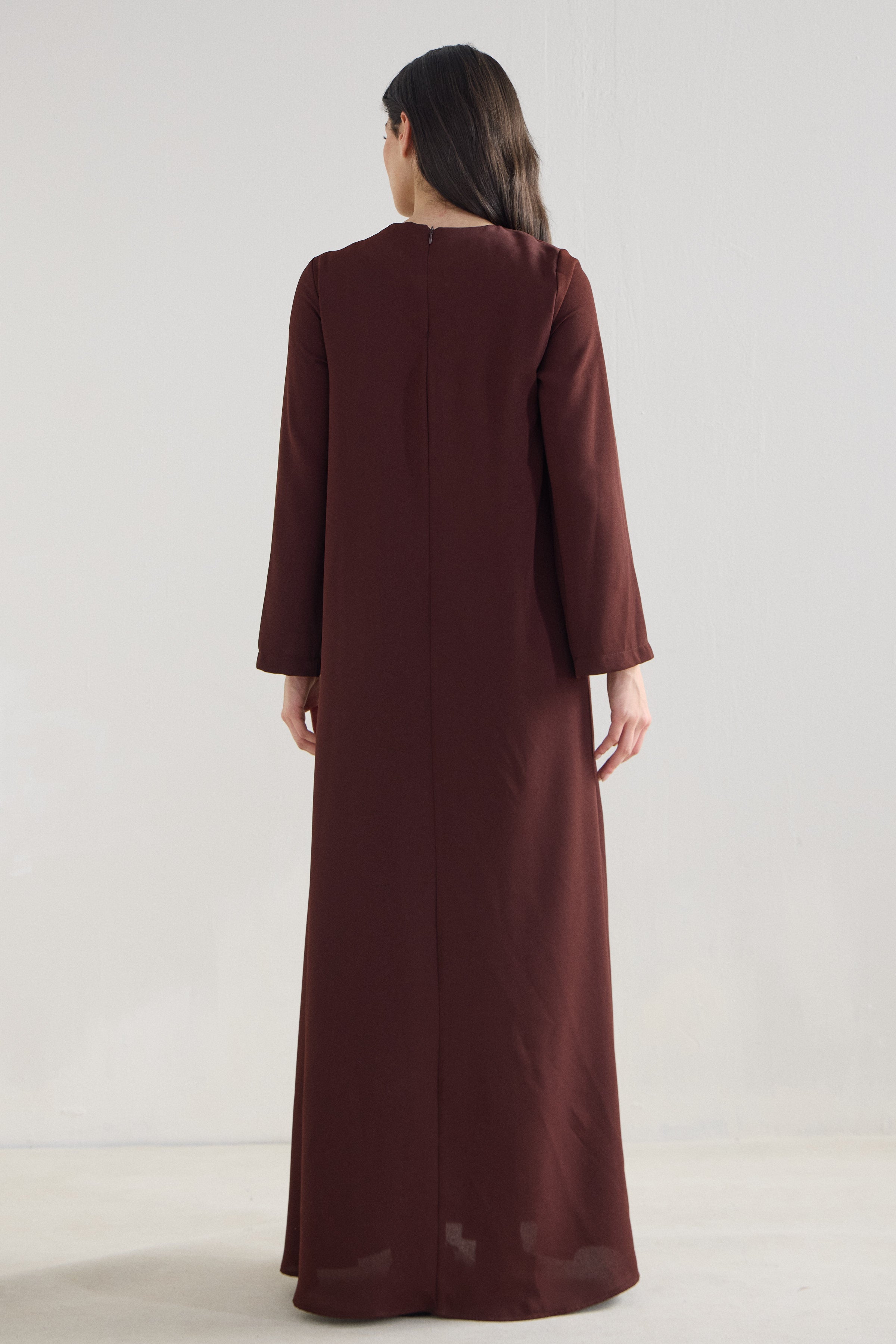 Serene Krep Maxikleid
