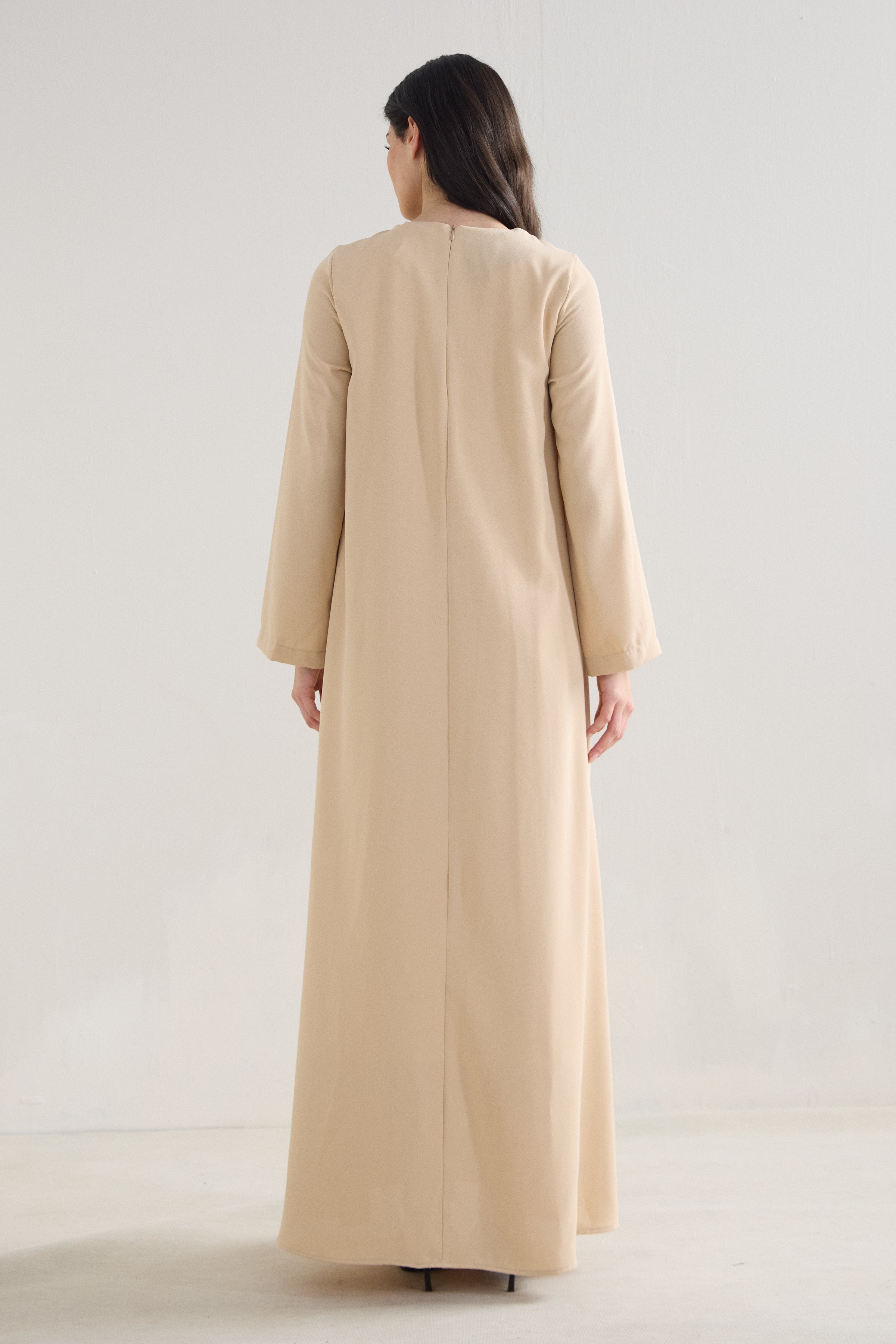 Serene Krep Maxikleid
