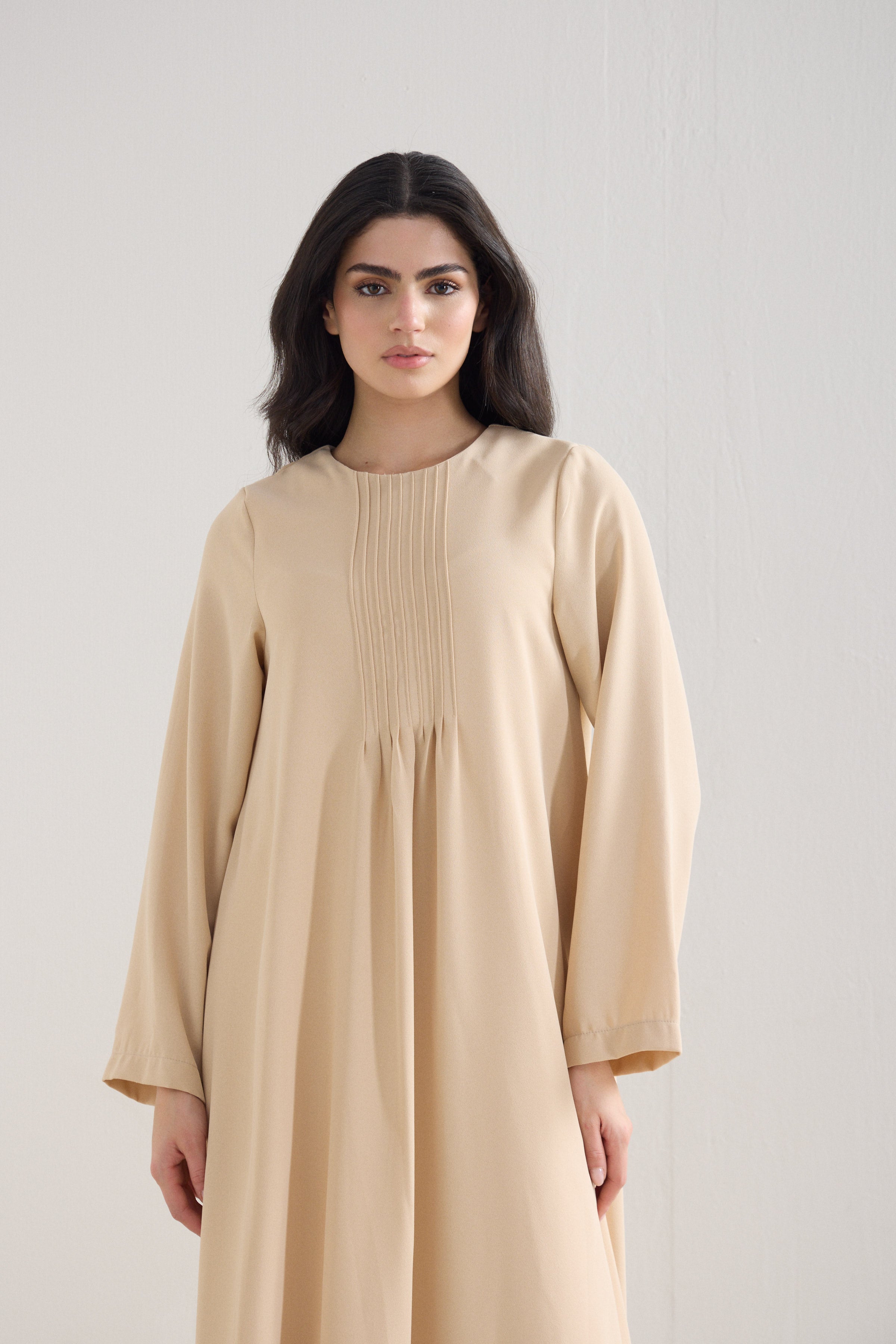 Serene Krep Maxikleid