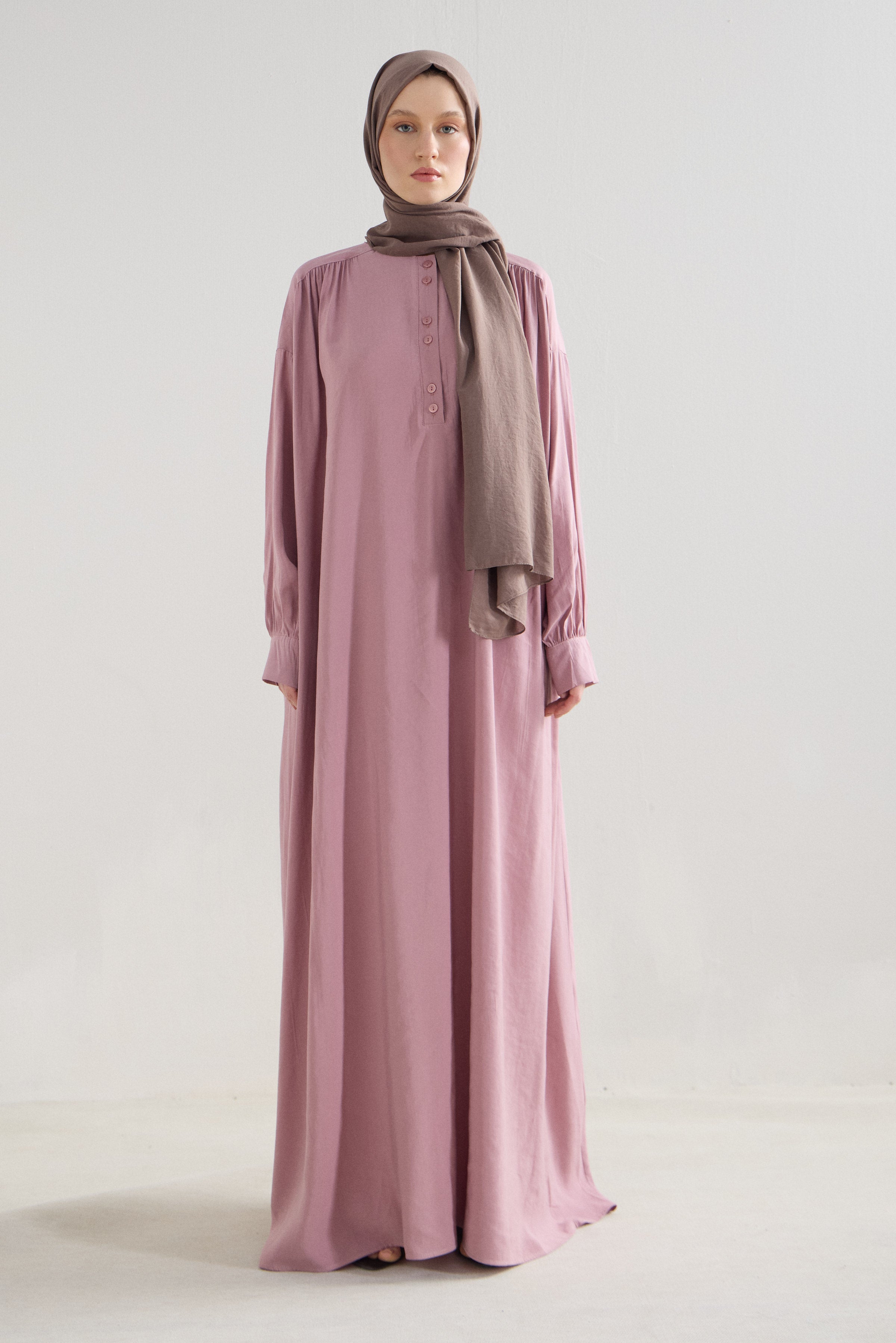 Soft Flow Oversize Modal Cupro Maksi Elbise