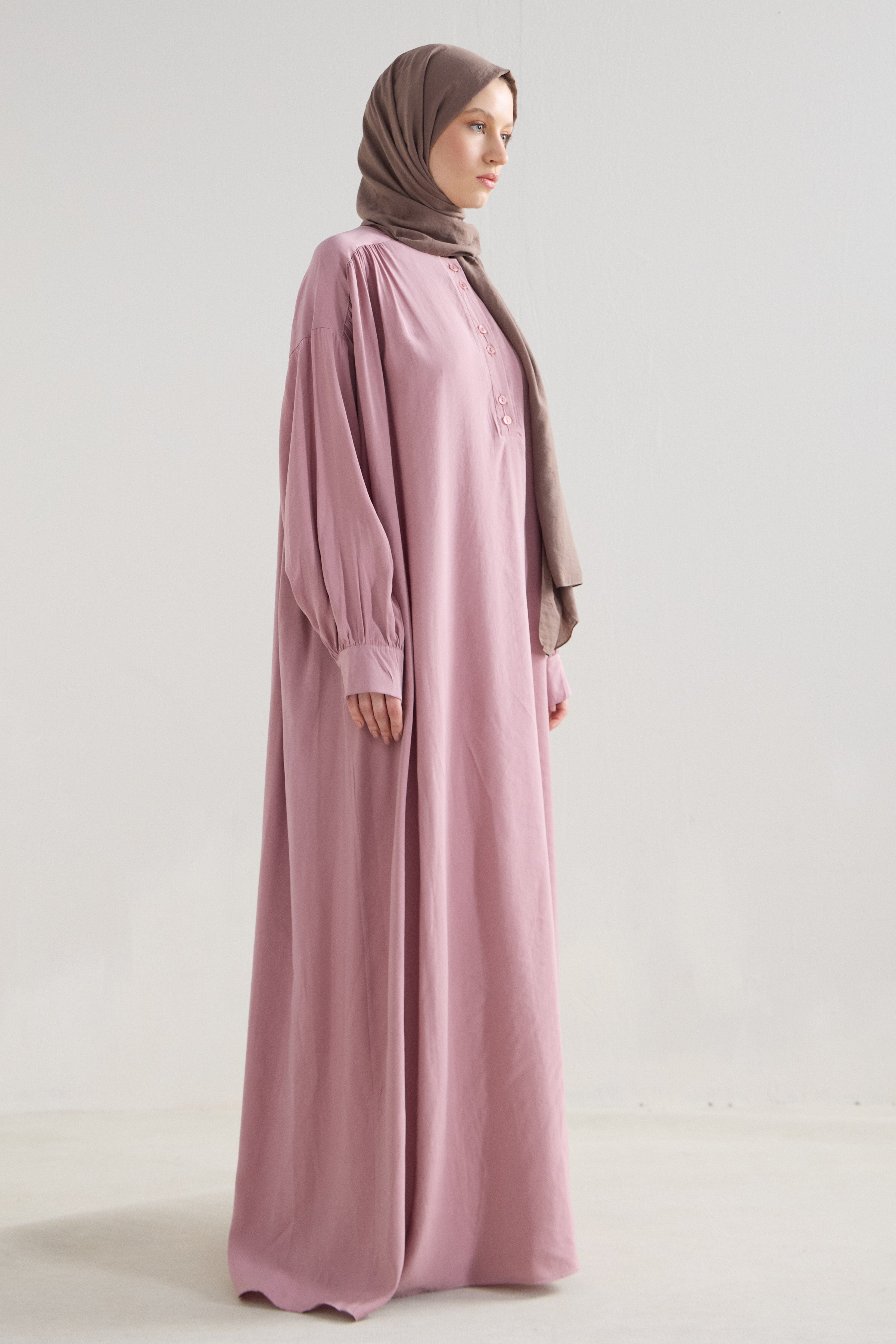 Soft Flow Oversize Modal Cupro Maksi Elbise