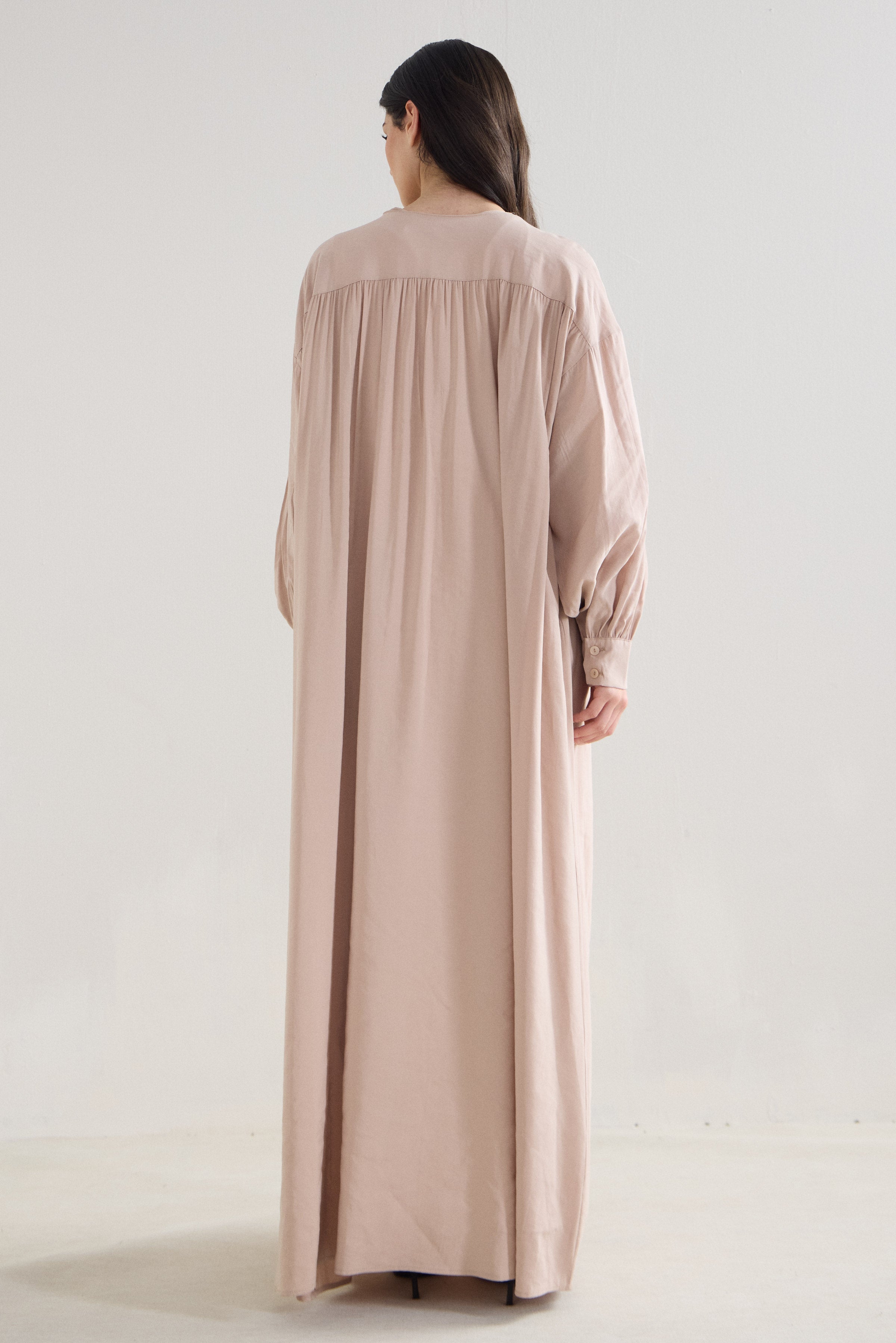 Soft Flow Oversize Modal Cupro Maksi Elbise