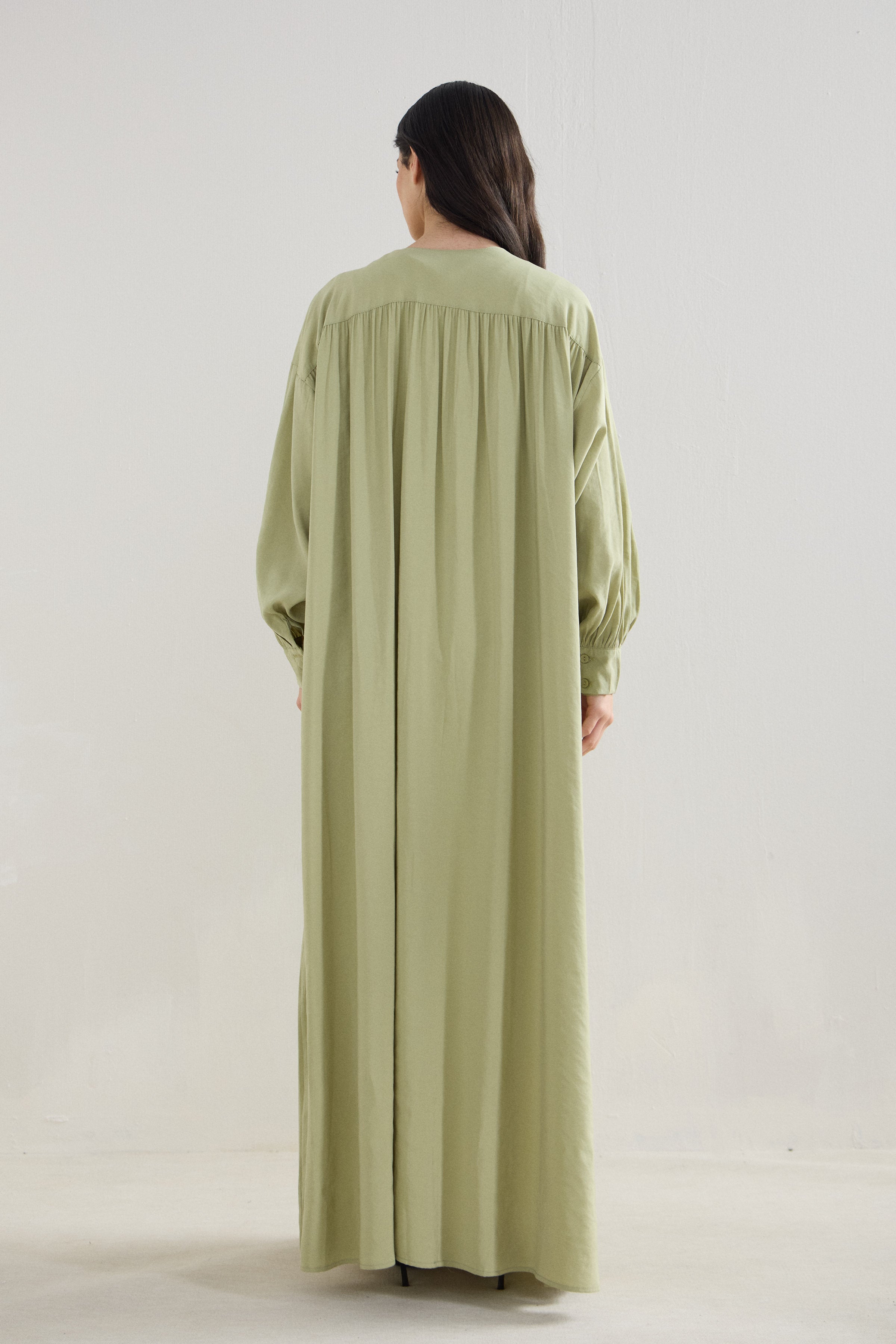 Soft Flow Oversize Modal Cupro Maksi Elbise