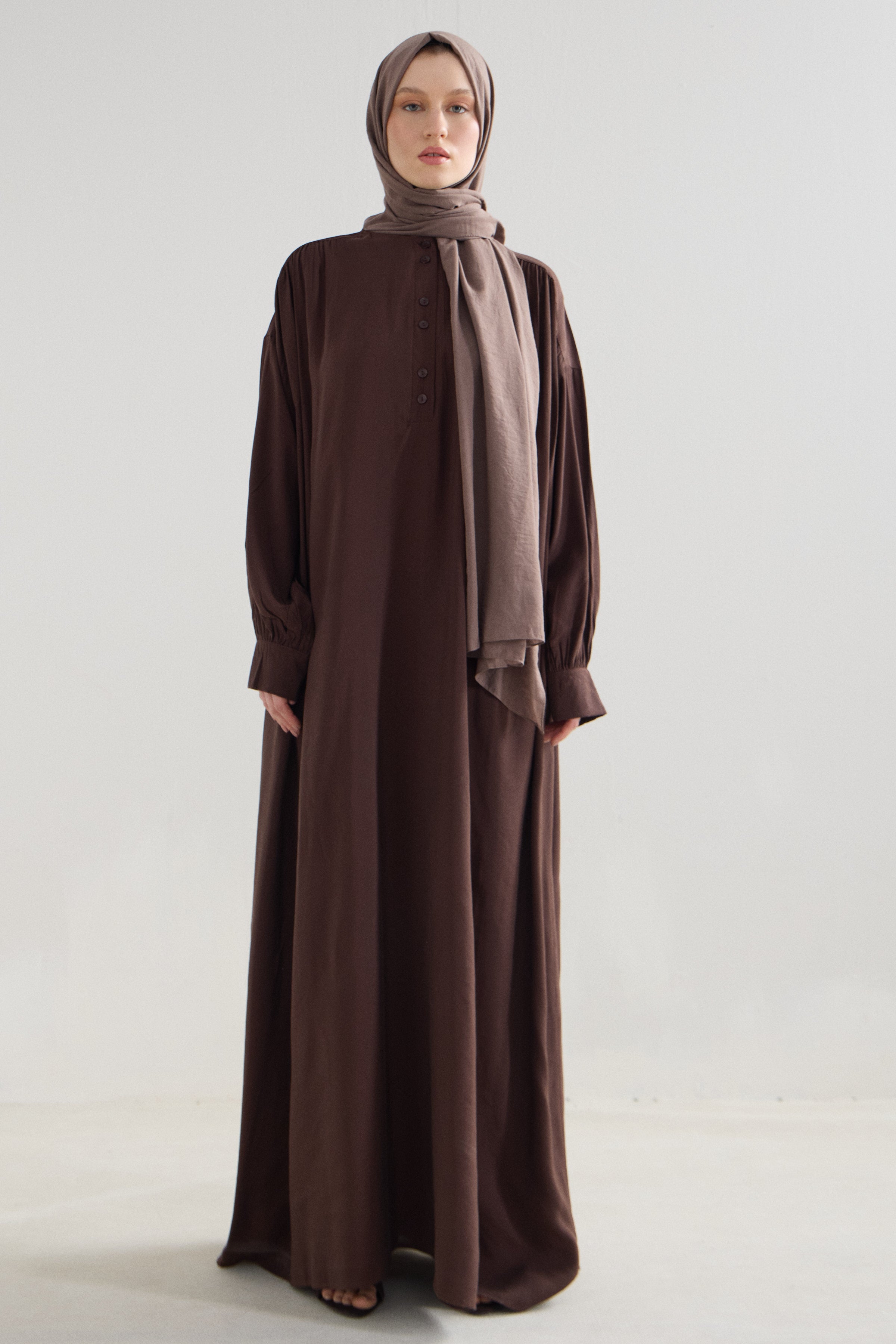 Soft Flow Oversize Modal Cupro Maxi Dress
